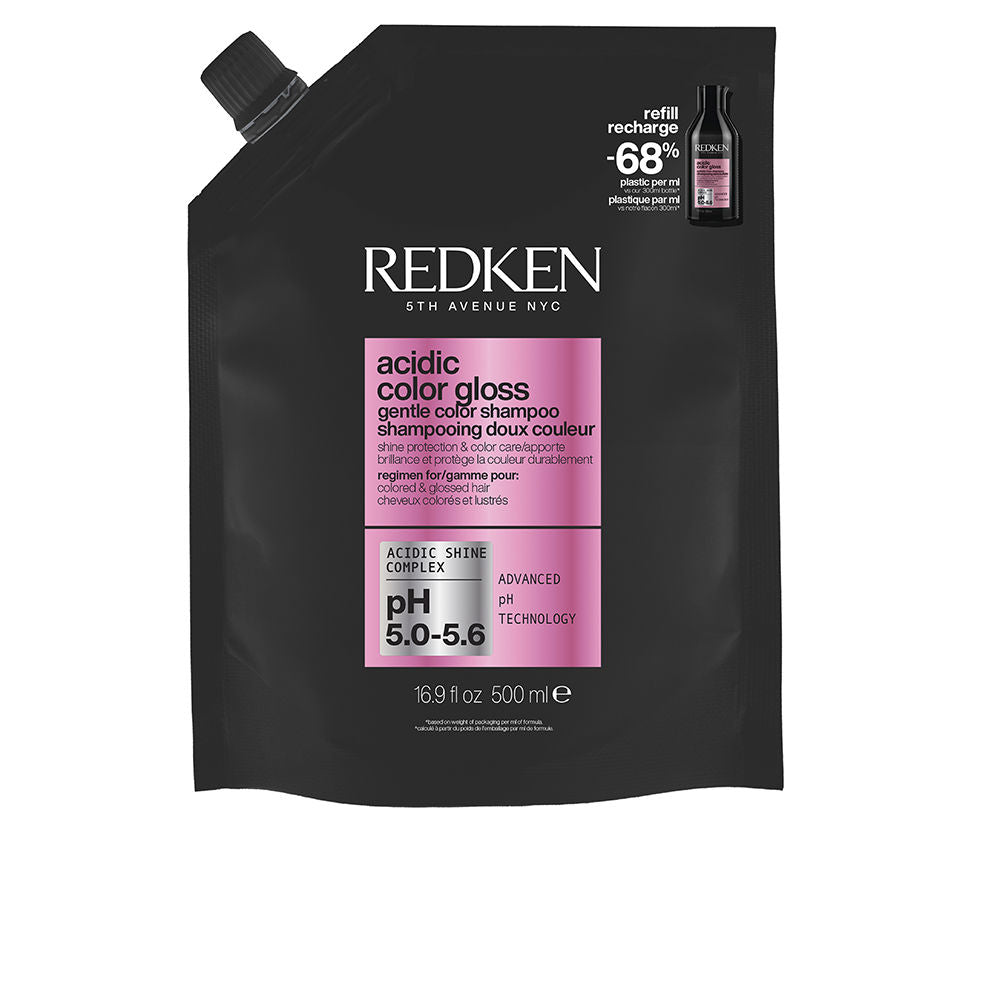 Redken Acidic Color Gloss Sulfate-Free Shampoo Boosts the Shine of Your Color Refill 500 ml