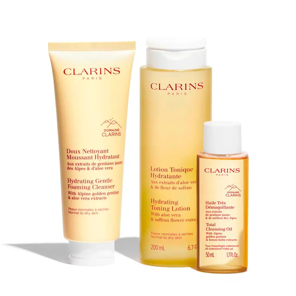 Clarins Normal-Dry Skin Essential Cleansing Set 4 Pcs