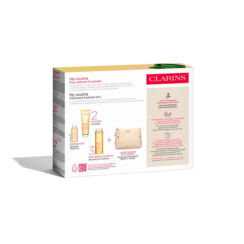 Clarins Normal-Dry Skin Essential Cleansing Set 4 Pcs