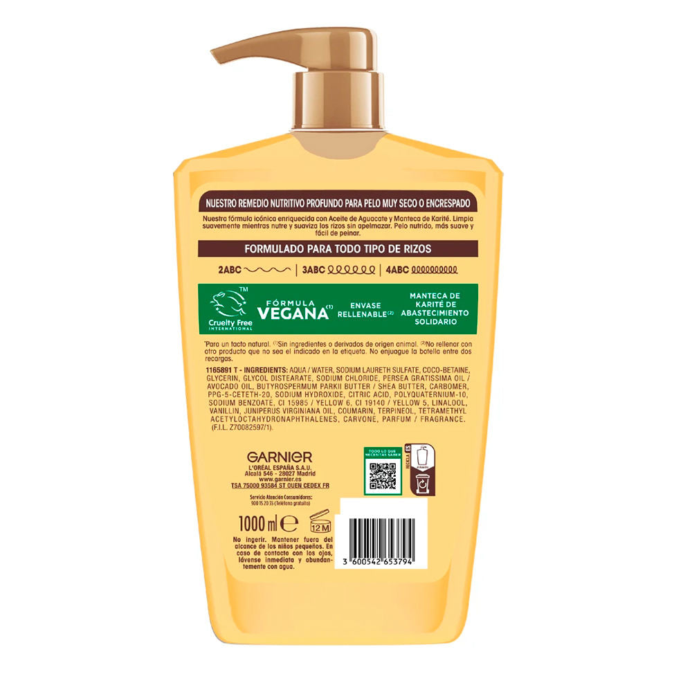 Garnier Original Remedies Avocado and Shea Shampoo 1000 ml