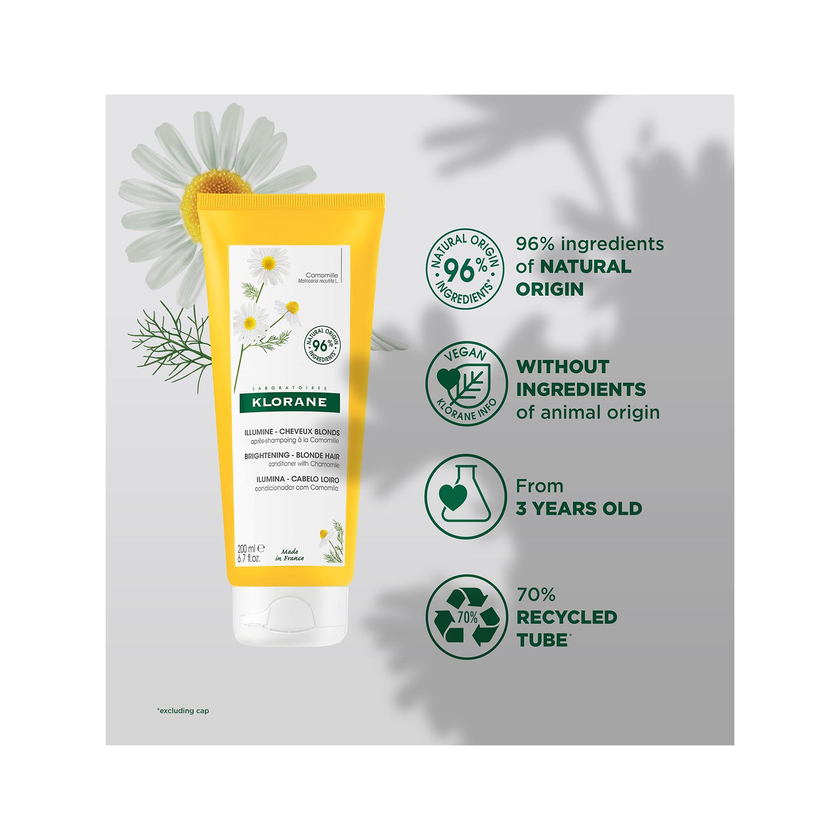 Klorane Conditioner with Chamomile 200ml (6.76fl oz)