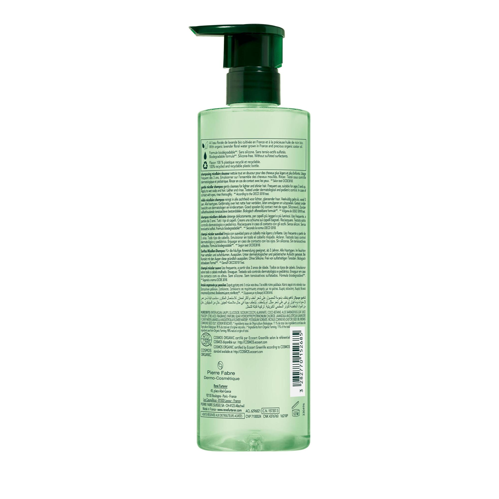 René Furterer Naturia Gentle Micellar Shampoo 400ml (13.52 fl oz)