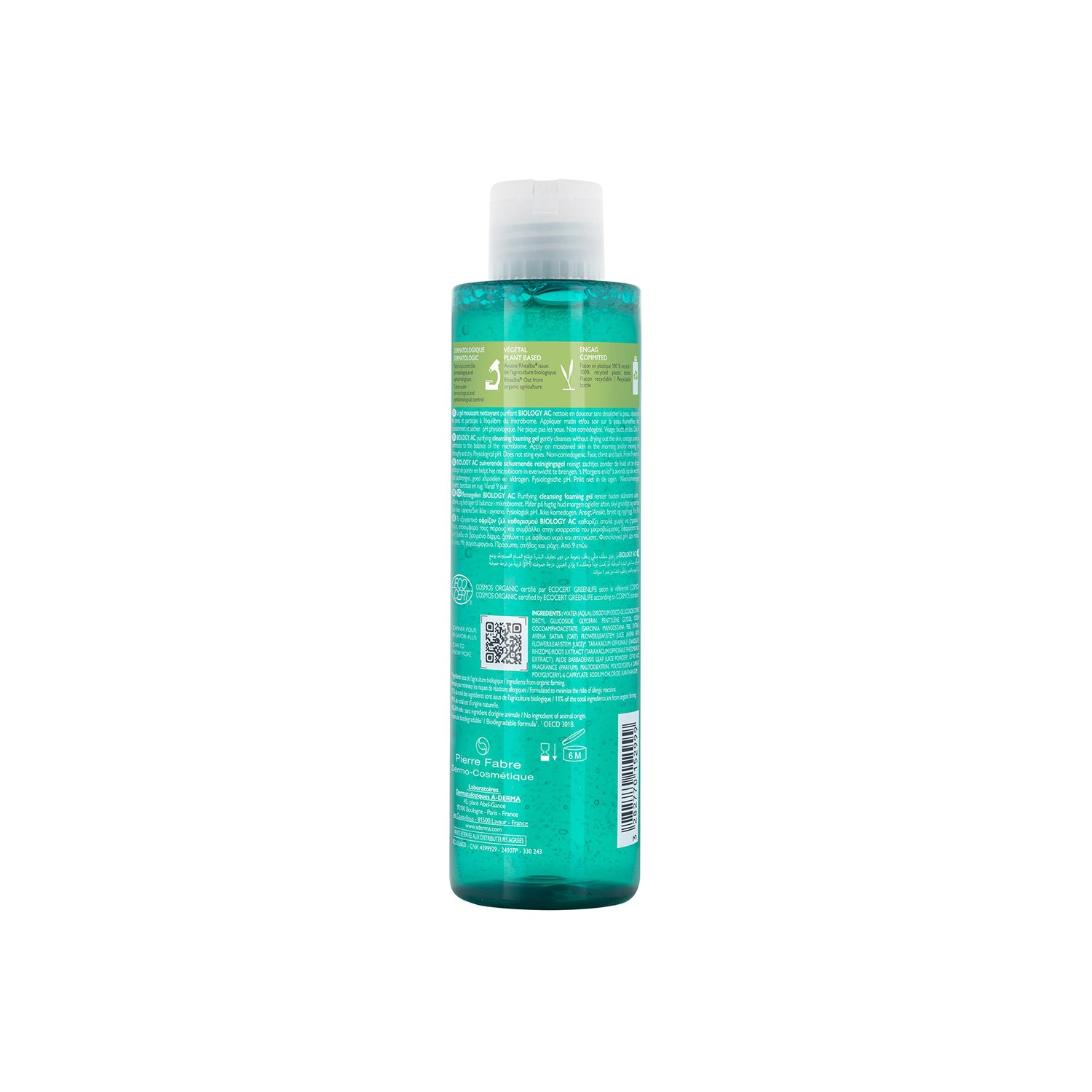 A-Derma Biology AC Purifying Cleansing Foaming Gel 200ml (6.76 fl oz)