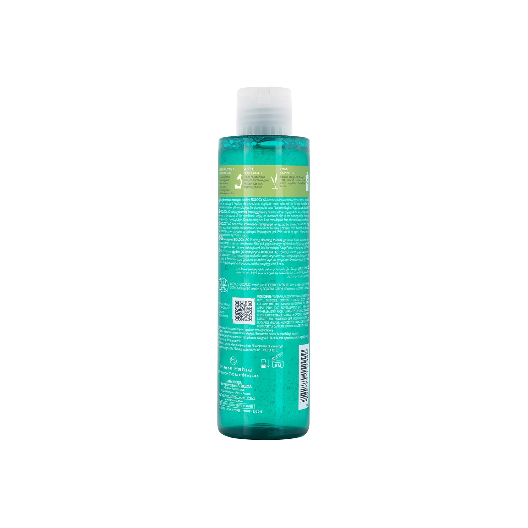 A-Derma Biology AC Purifying Cleansing Foaming Gel 200ml (6.76 fl oz)