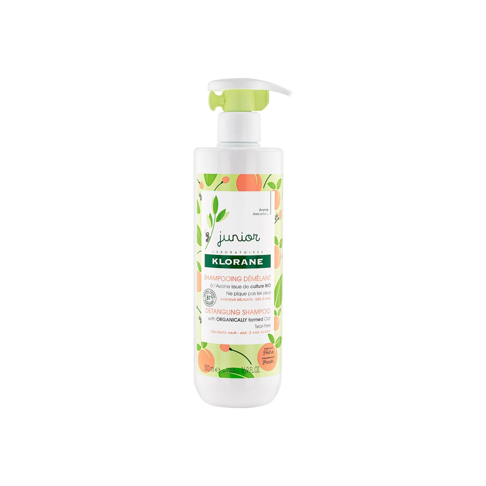 Klorane Junior Detangling Peach Shampoo 500ml