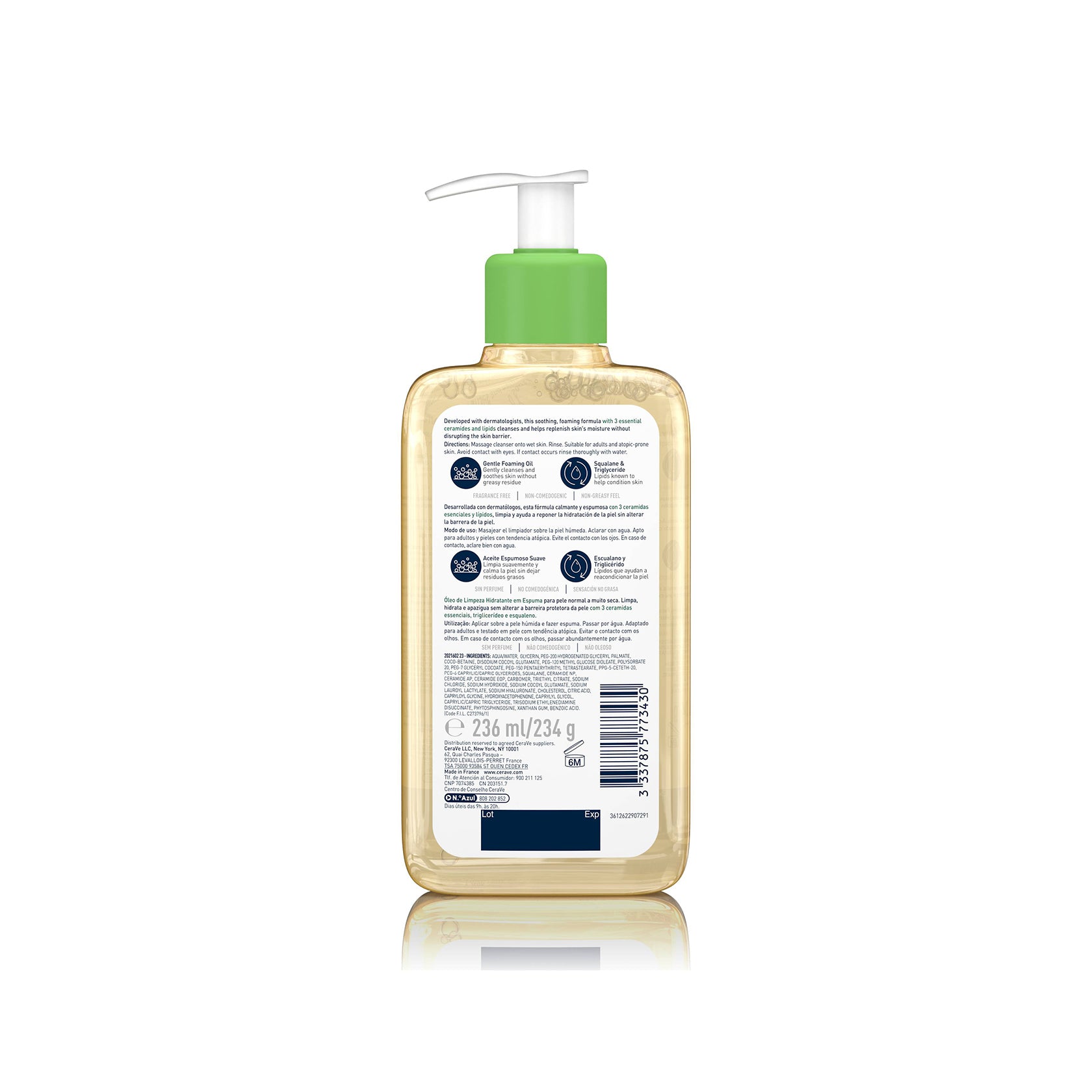 CeraVe Hydrating Foaming Oil Cleanser 236ml (7.98fl oz)