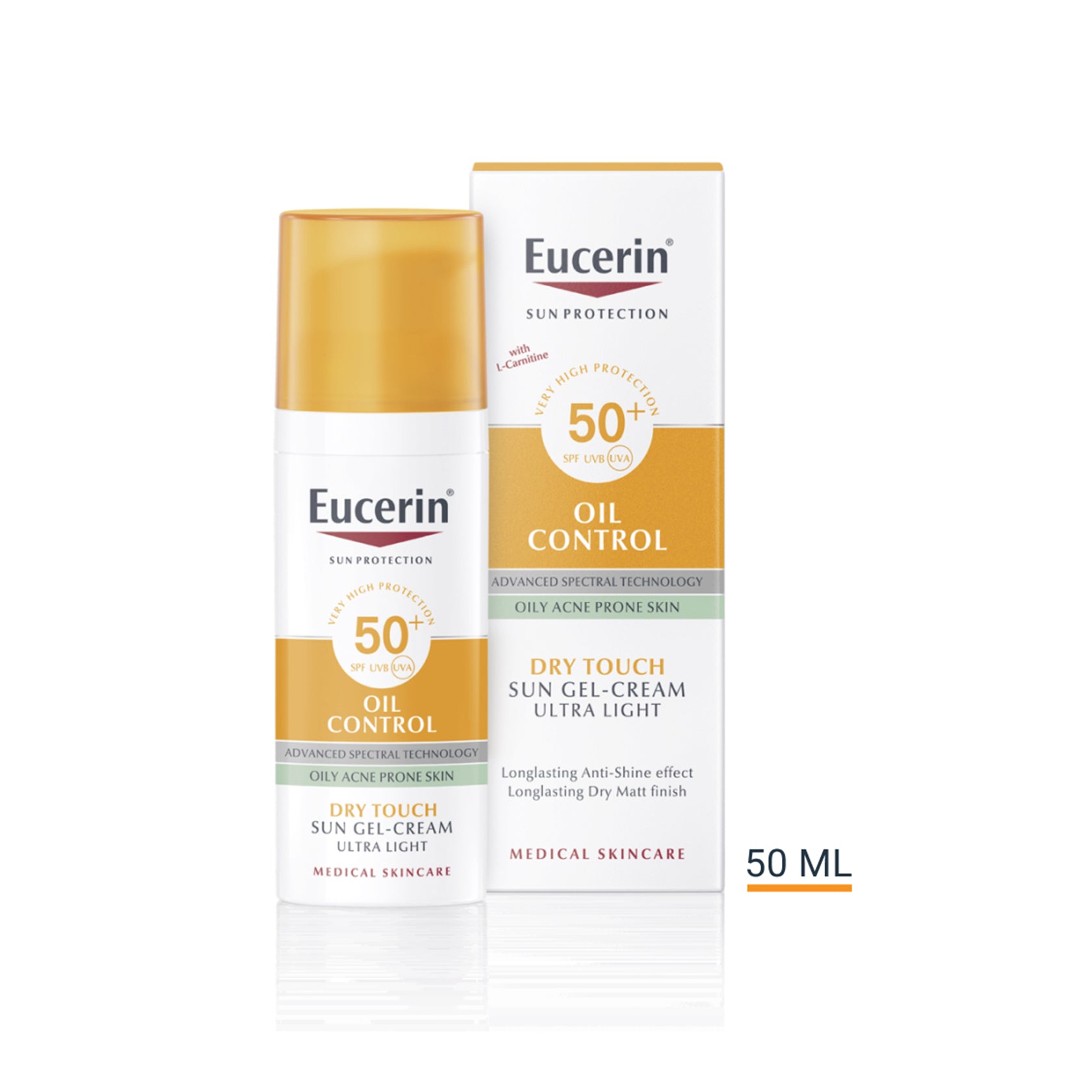 Eucerin Sun Gel-Crème Oil Control Toucher Sec SPF50+ 50 ml