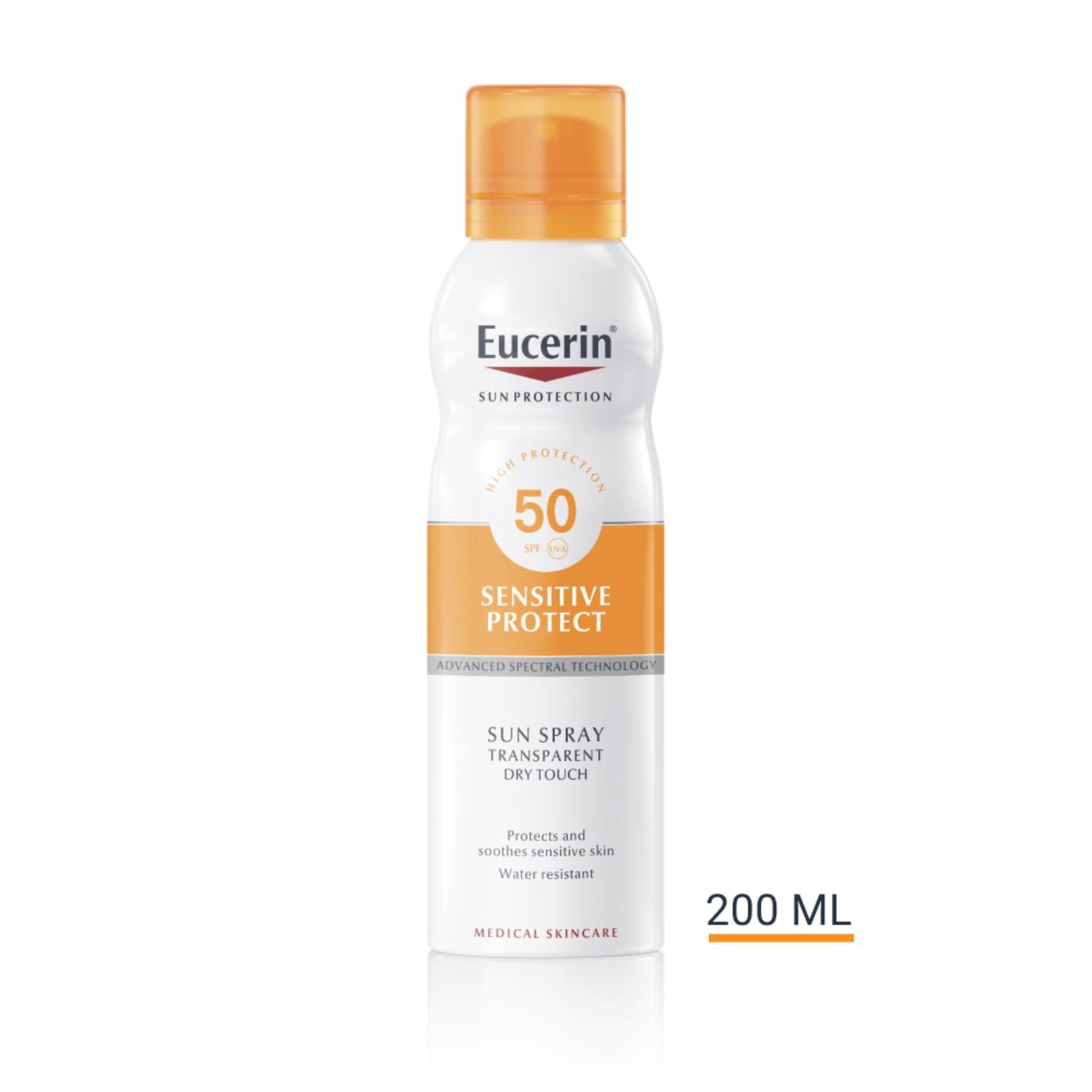 Eucerin Sun Sensitive Protect Spray Toucher Sec Transparent SPF50 200 ml