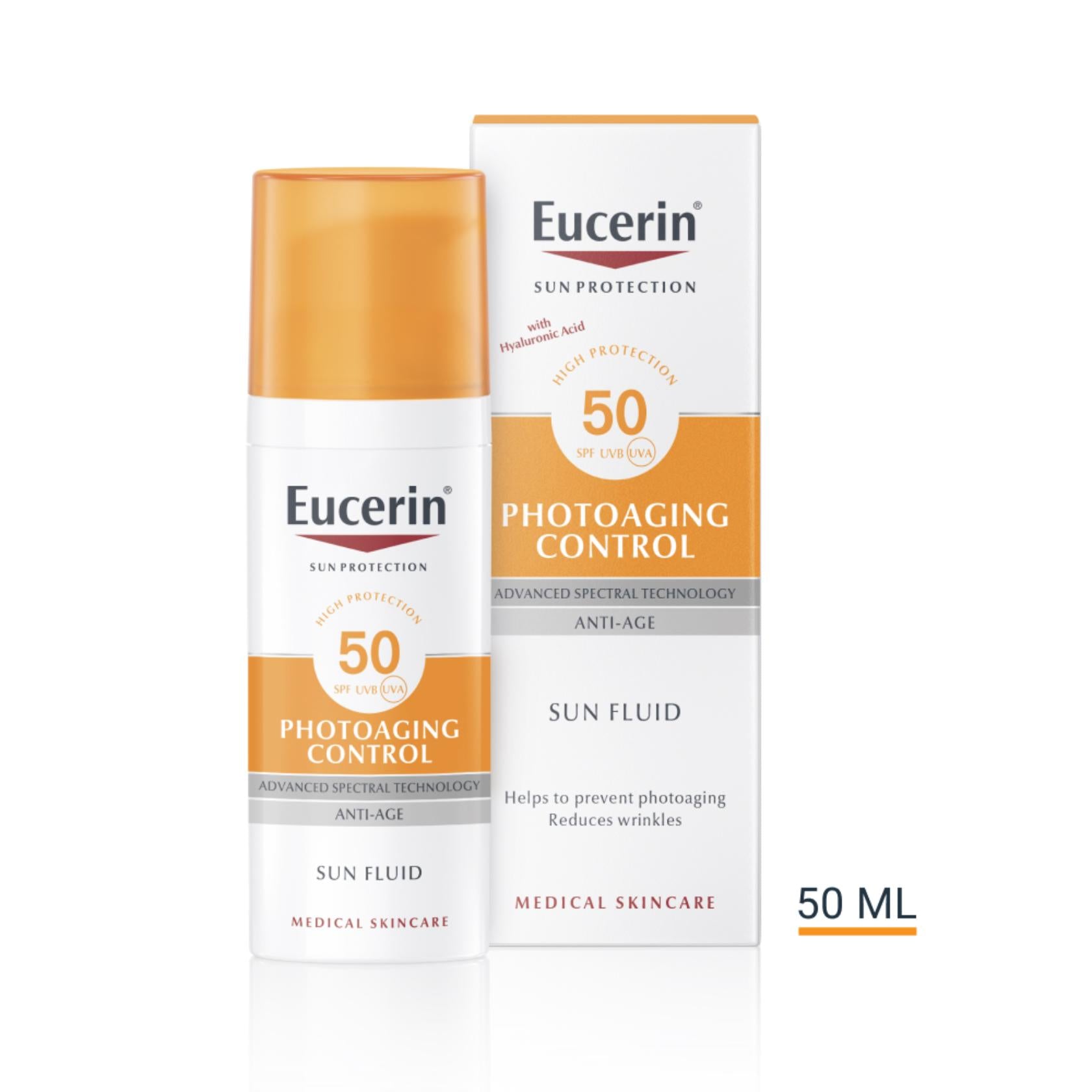 Eucerin Sun Fluido de Controle de Fotoenvelhecimento SPF50 50ml
