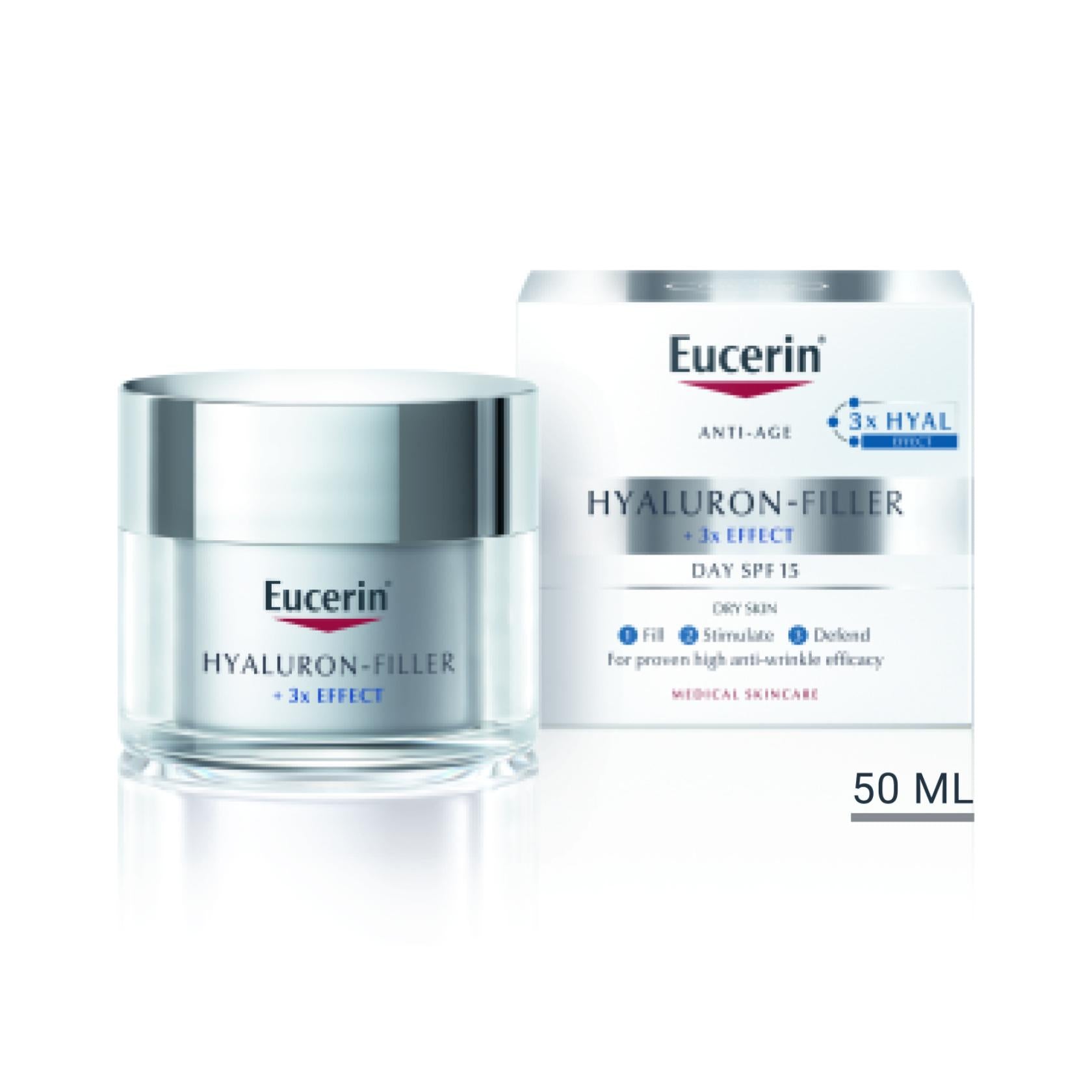 Eucerin Hyaluron-Filler Creme de Dia SPF15 Pele Seca 50ml