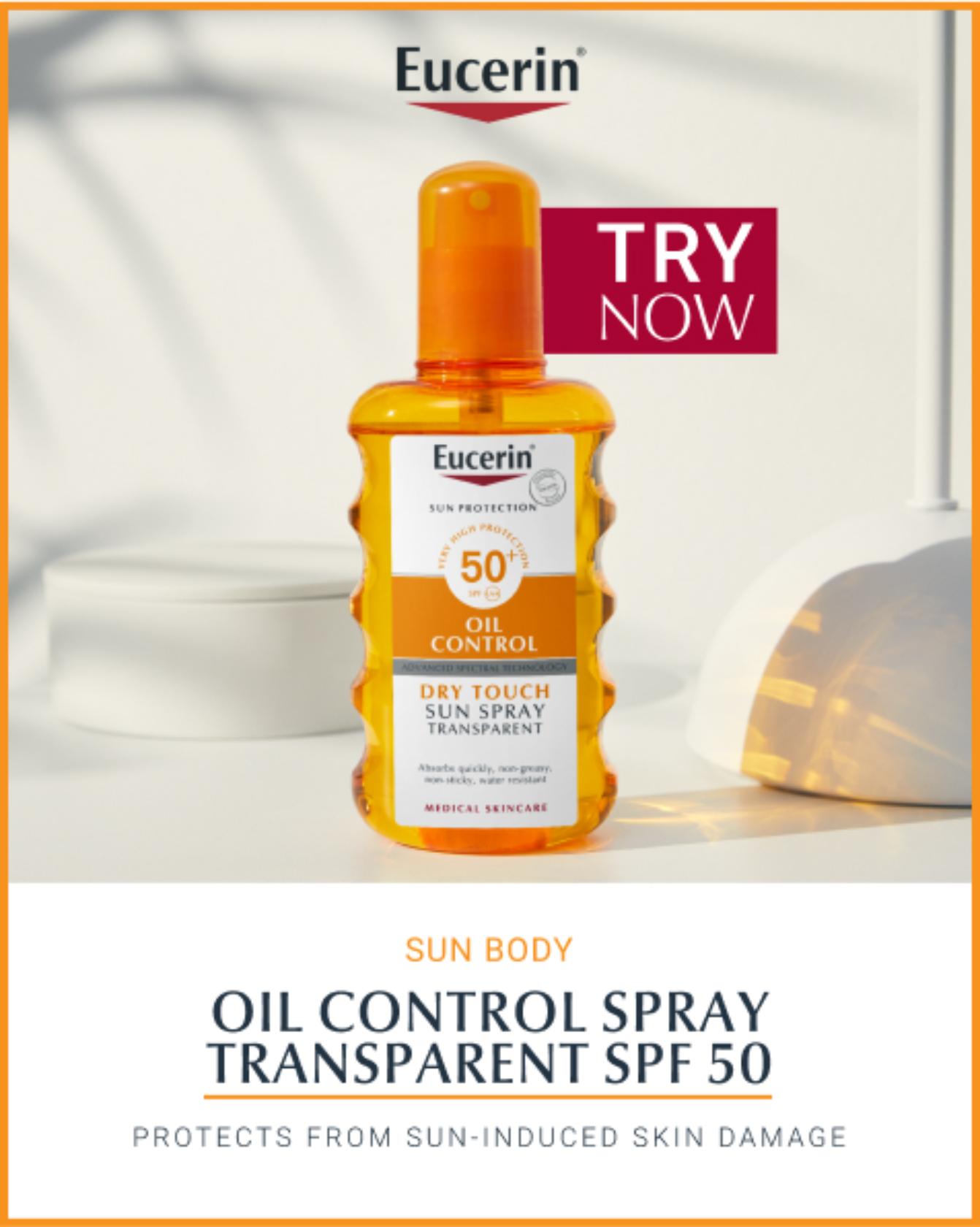 Eucerin Spray Solaire Sensible Transparent SPF50 200 ml