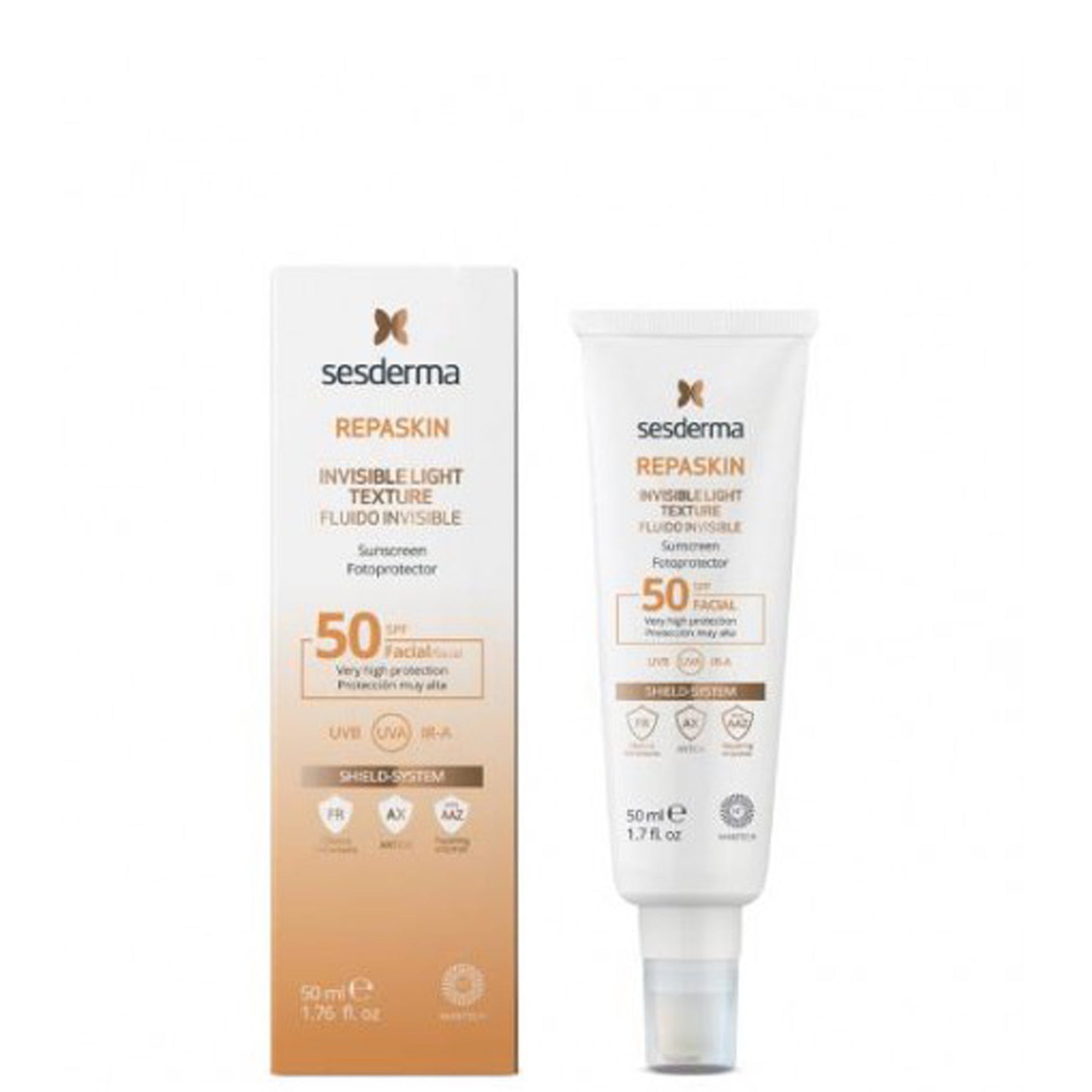 Sesderma Repaskin Invisible Light Texture Facial Sunscreen SPF50 50ml (1.69fl oz)