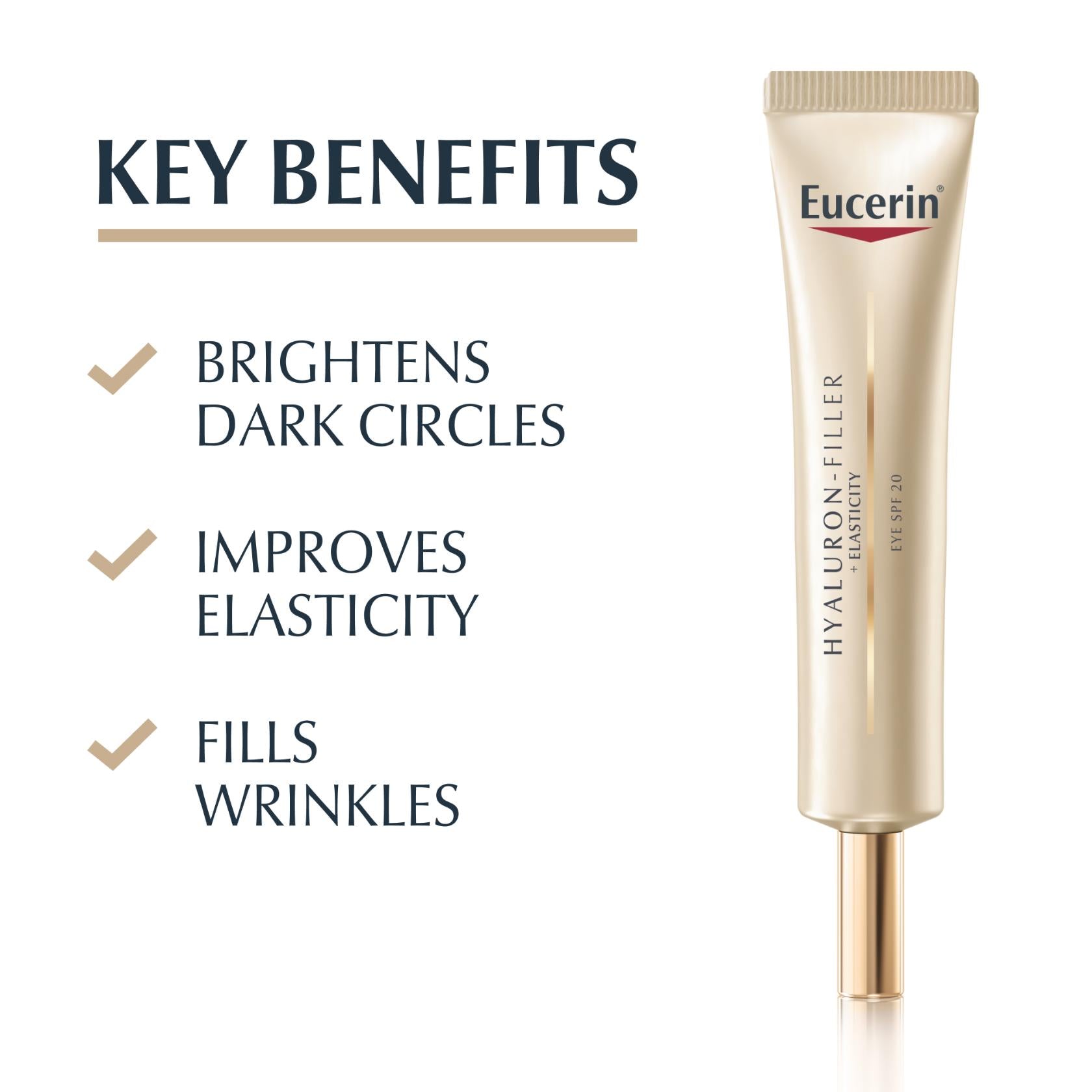 Eucerin Hyaluron-Filler + Elasticity Creme de Olhos SPF20 15ml