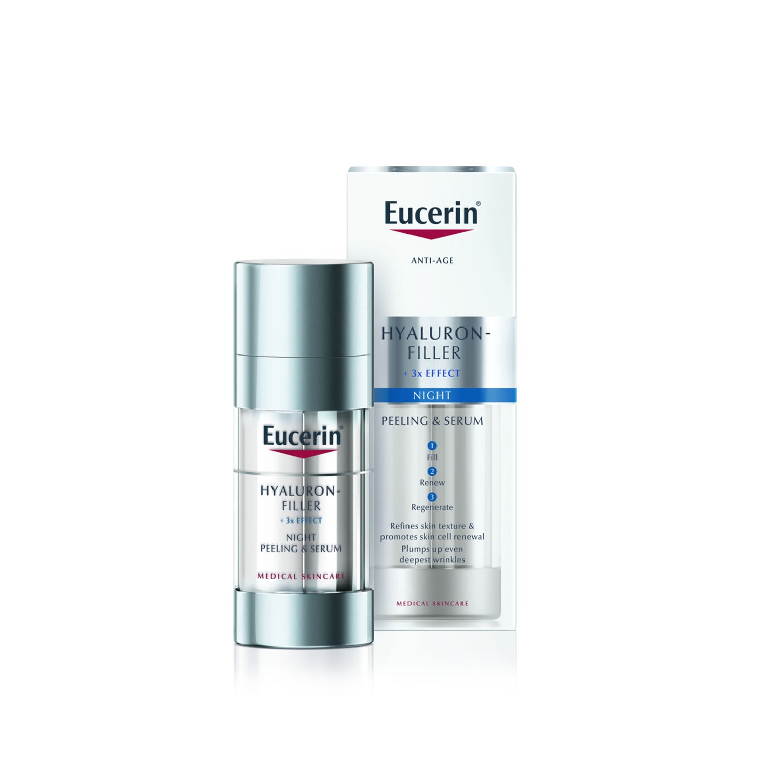Eucerin Hyaluron-Filler 3x Effect Night Peeling & Serum 30ml (1.01floz)