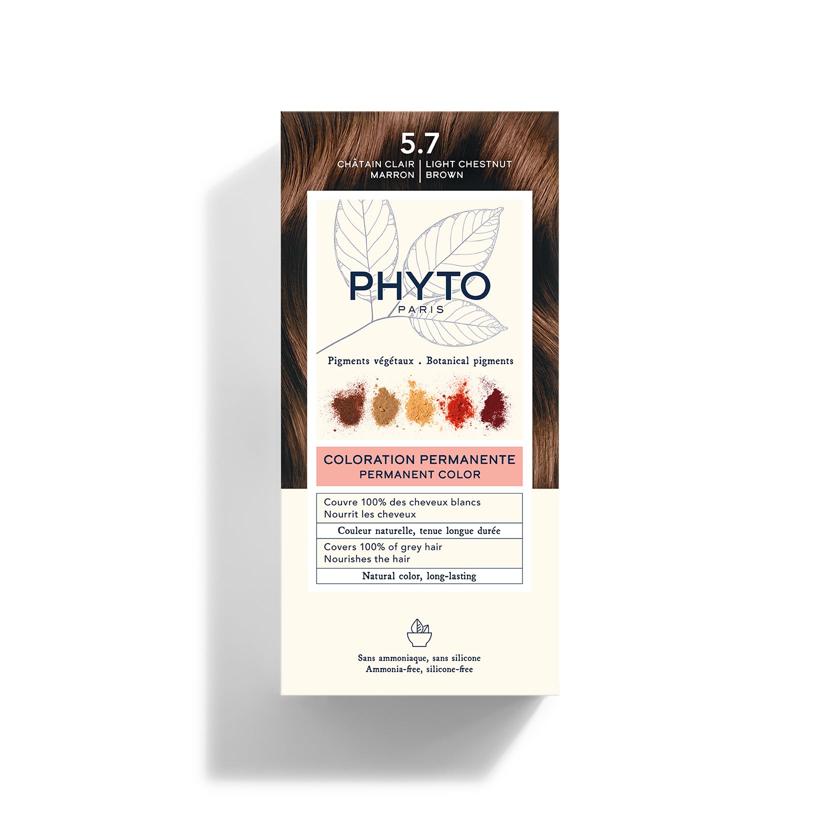 Phytocolor Permanent Color Shade 5.7 Light Chestnut Brown