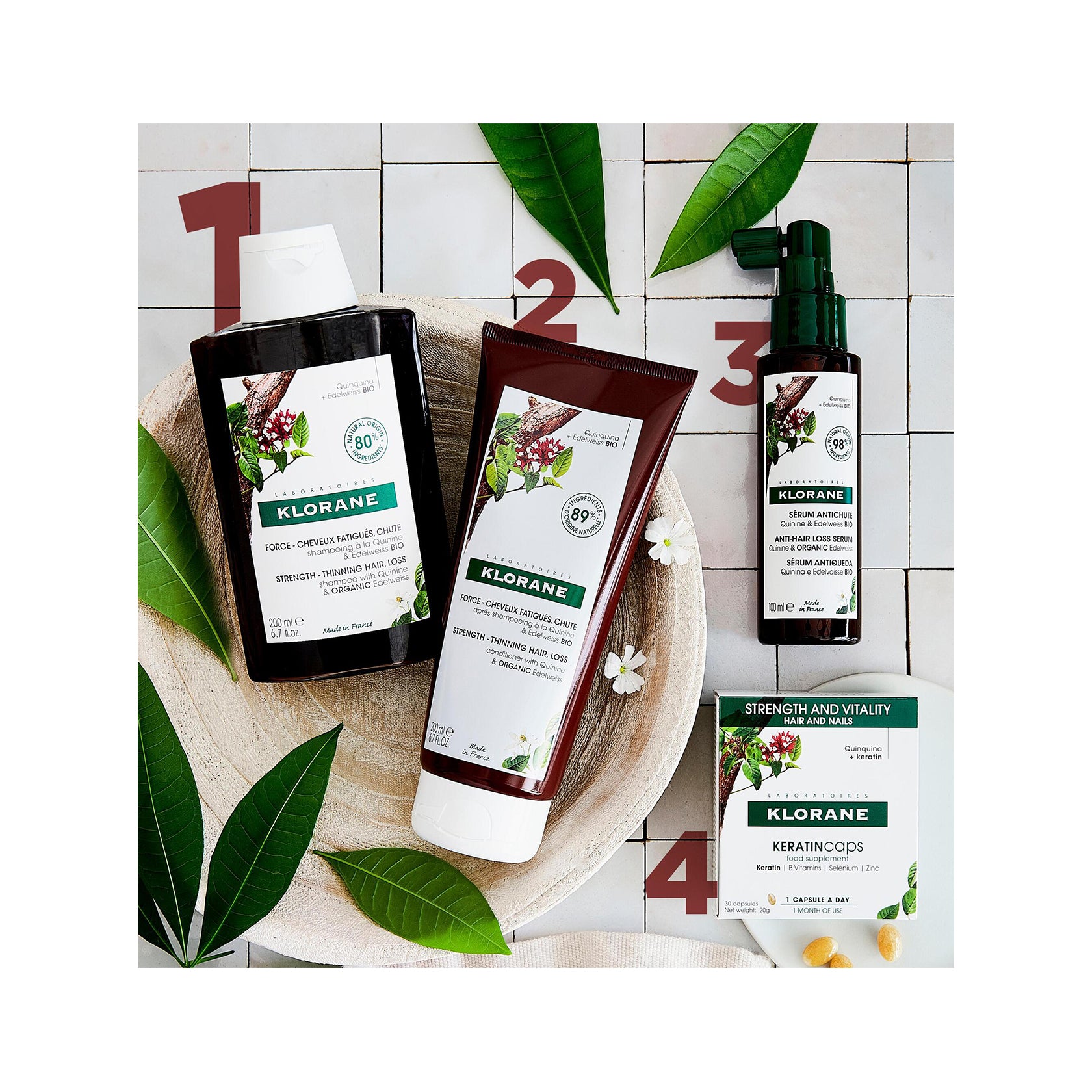 Klorane Strengthening Shampoo for Hair Loss & Thinning 400ml (13.53fl oz)