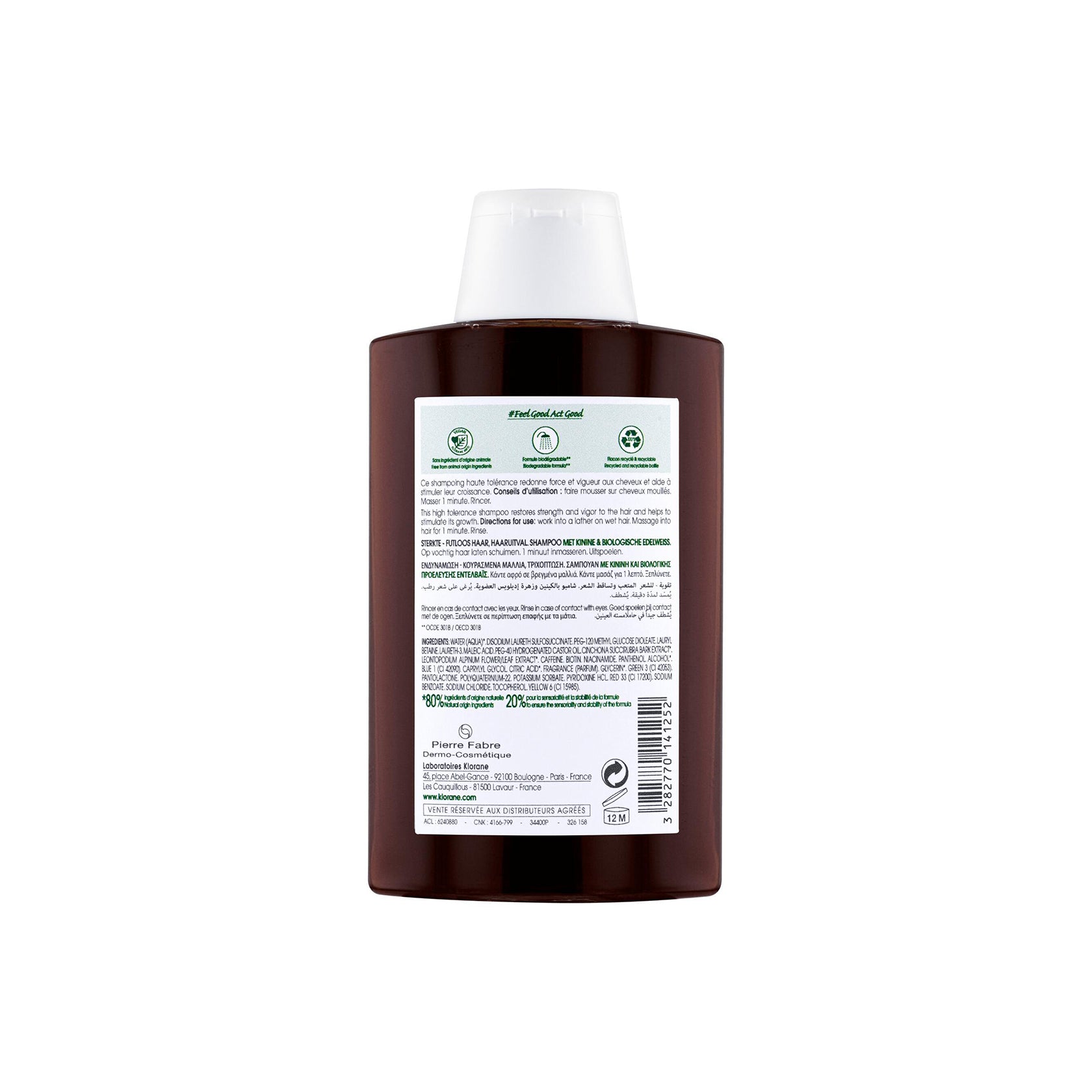 Klorane Strengthening Shampoo for Hair Loss & Thinning 400ml (13.53fl oz)