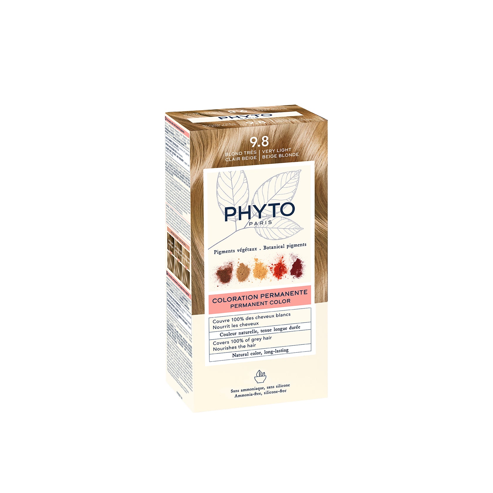 Phytocolor Permanent Color Shade 9.8 Very Light Beige Blonde