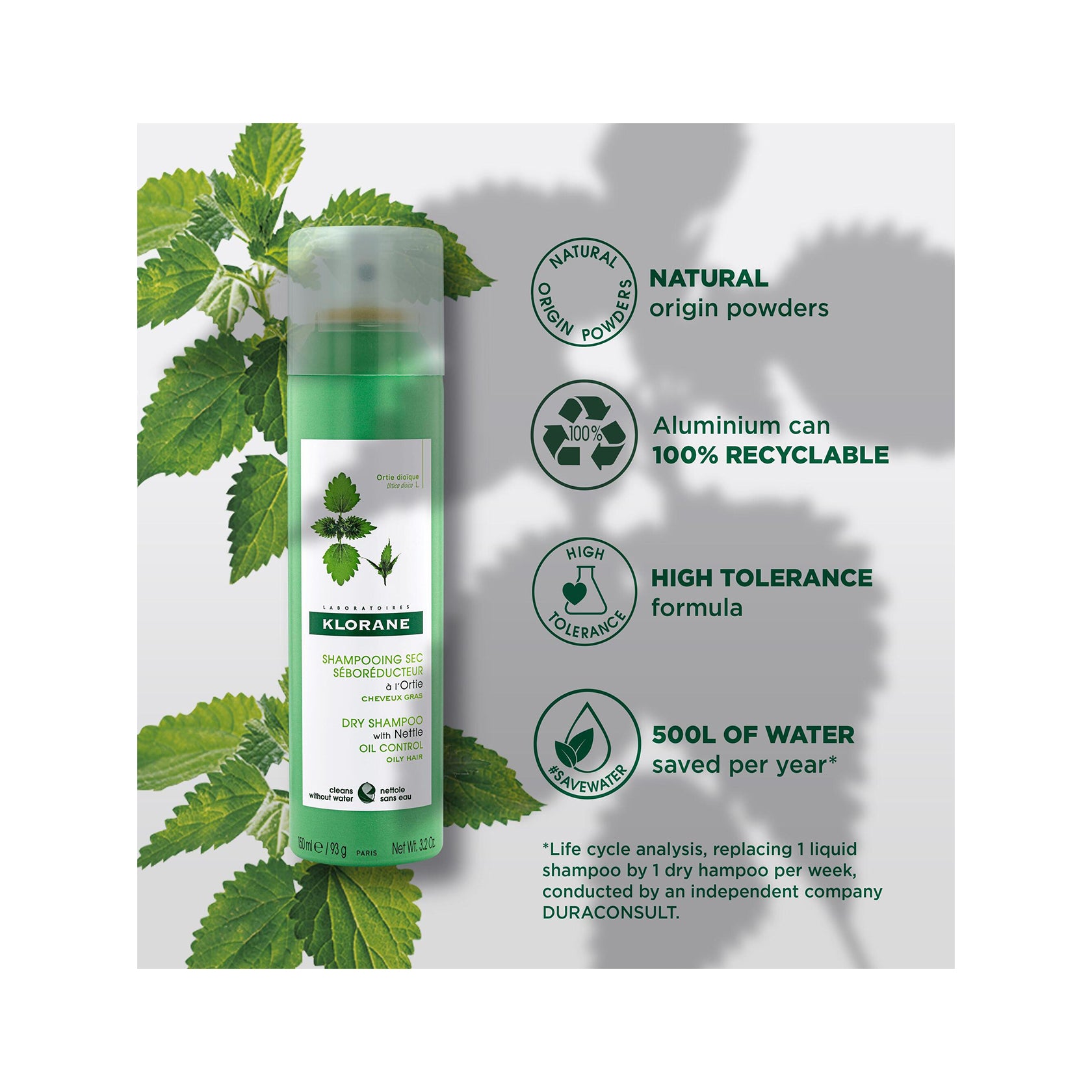 Klorane Nettle Dry Shampoo 150ml