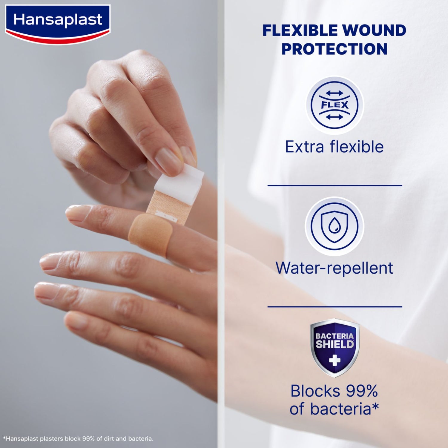 Hansaplast Elastic Extra Flexible Water Resistant Plasters x10