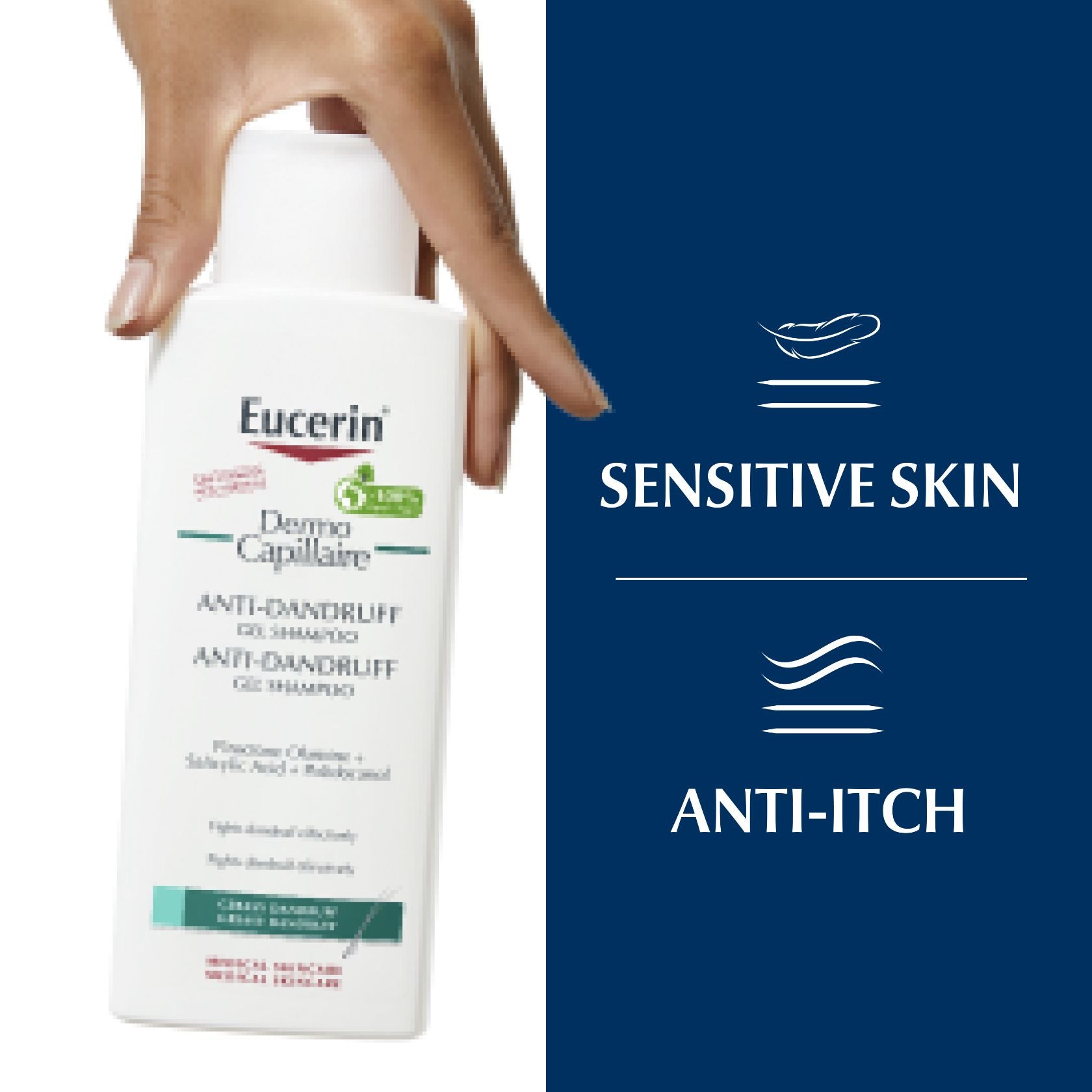 Eucerin DermoCapillaire Anti-Dandruff Gel Shampoo 250ml (8.45floz)