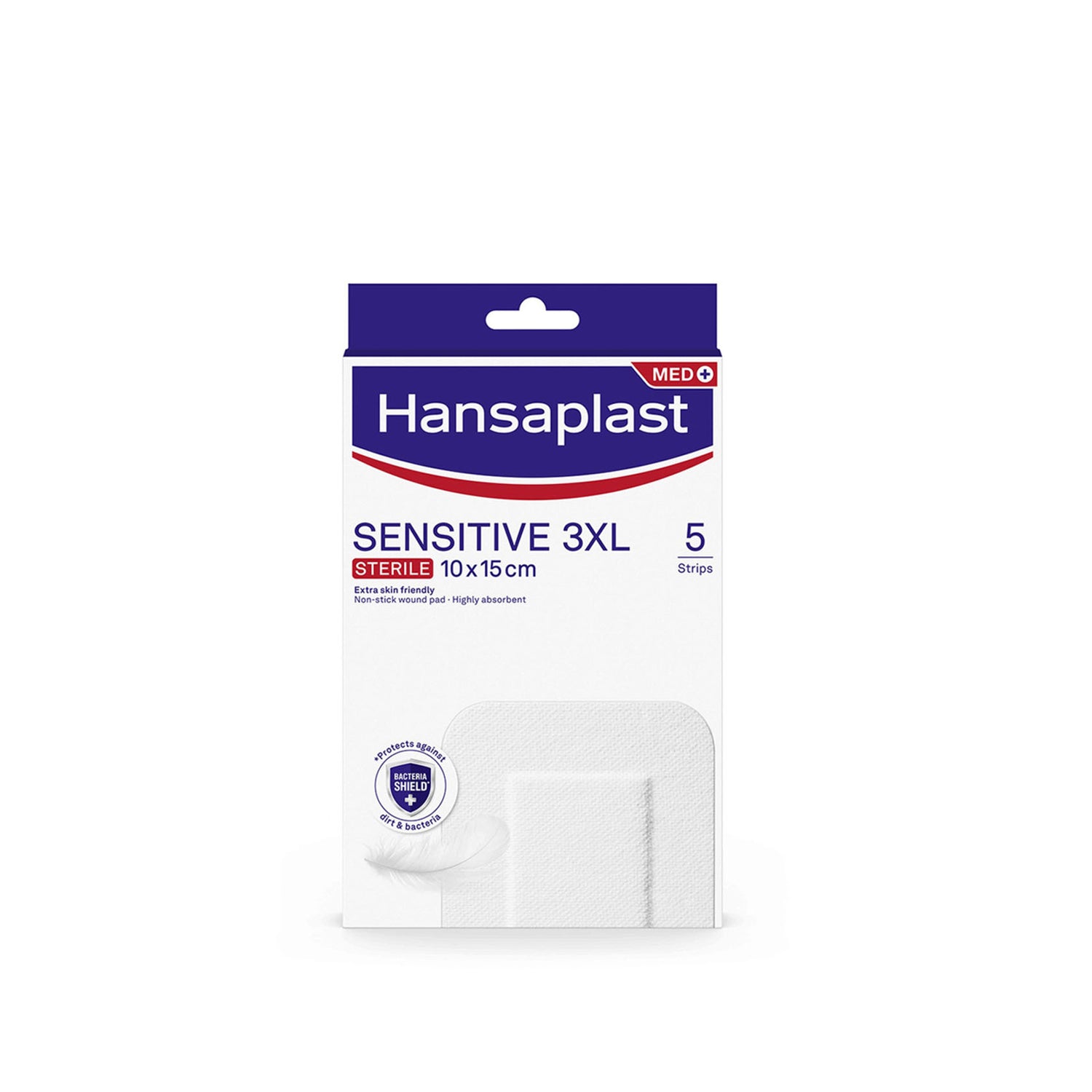 Hansaplast Med+ Sensitive 3XL Sterile Plasters x5