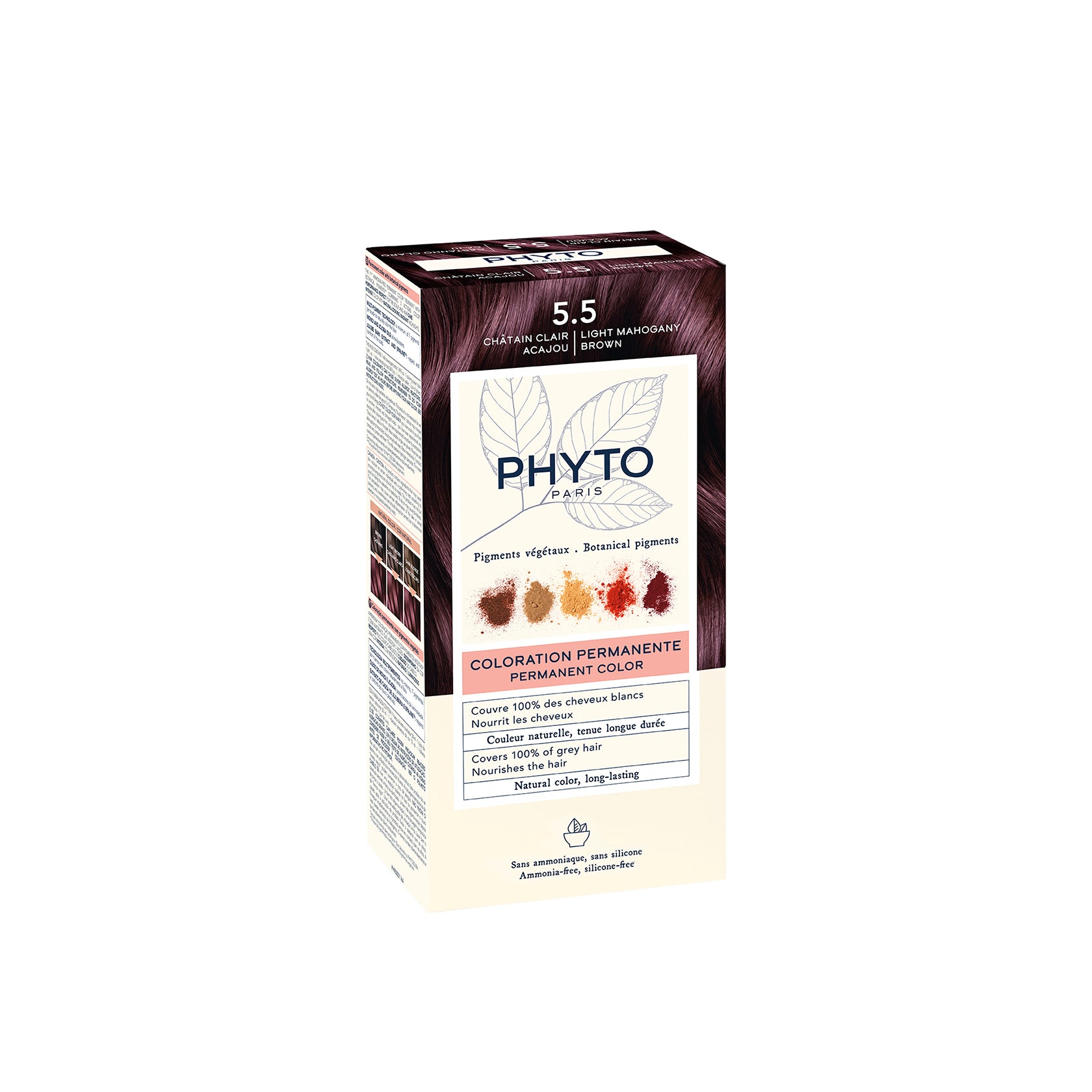 Phytocolor Permanent Color Shade 5.5 Light Mahogany Brown