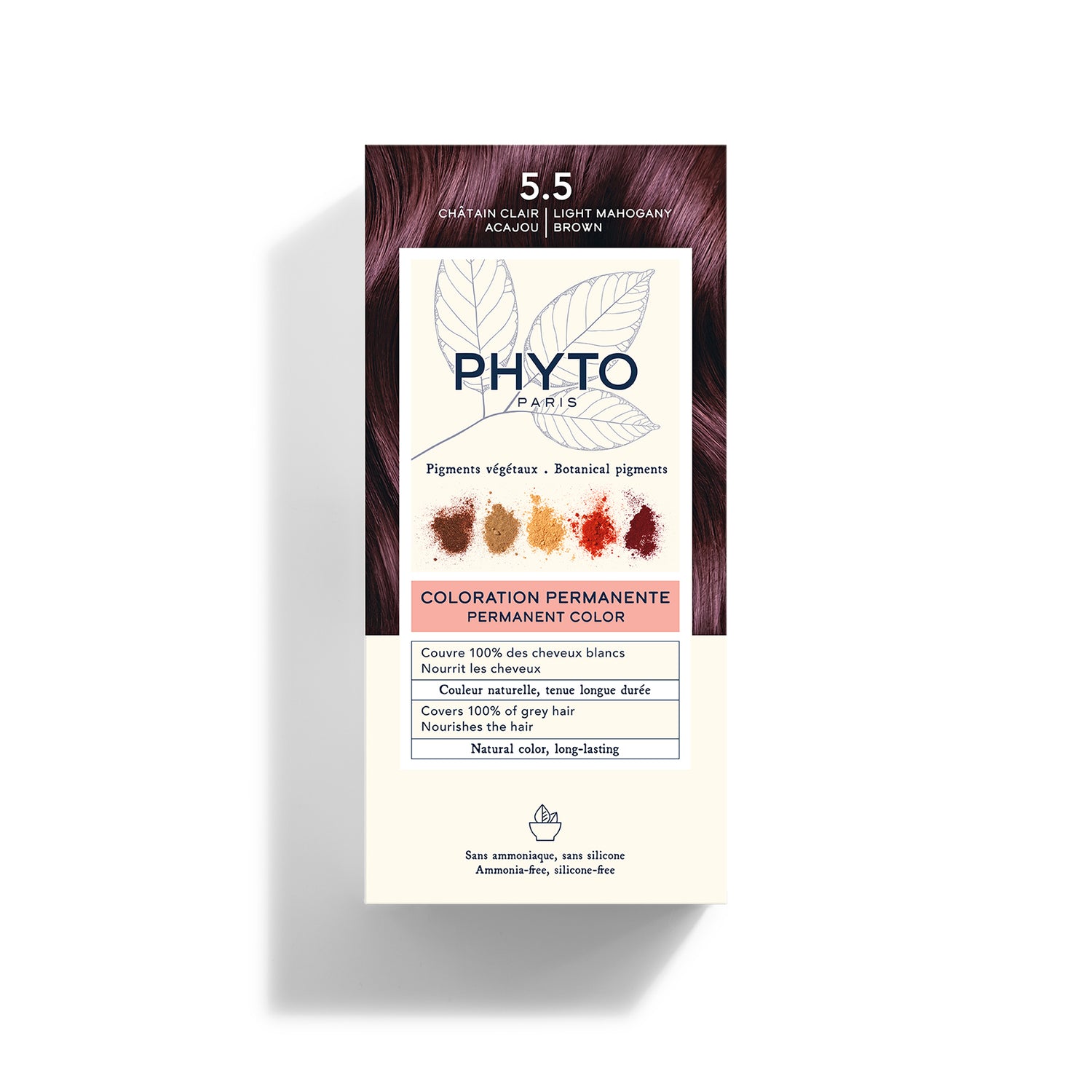 Phytocolor Permanent Color Shade 5.5 Light Mahogany Brown