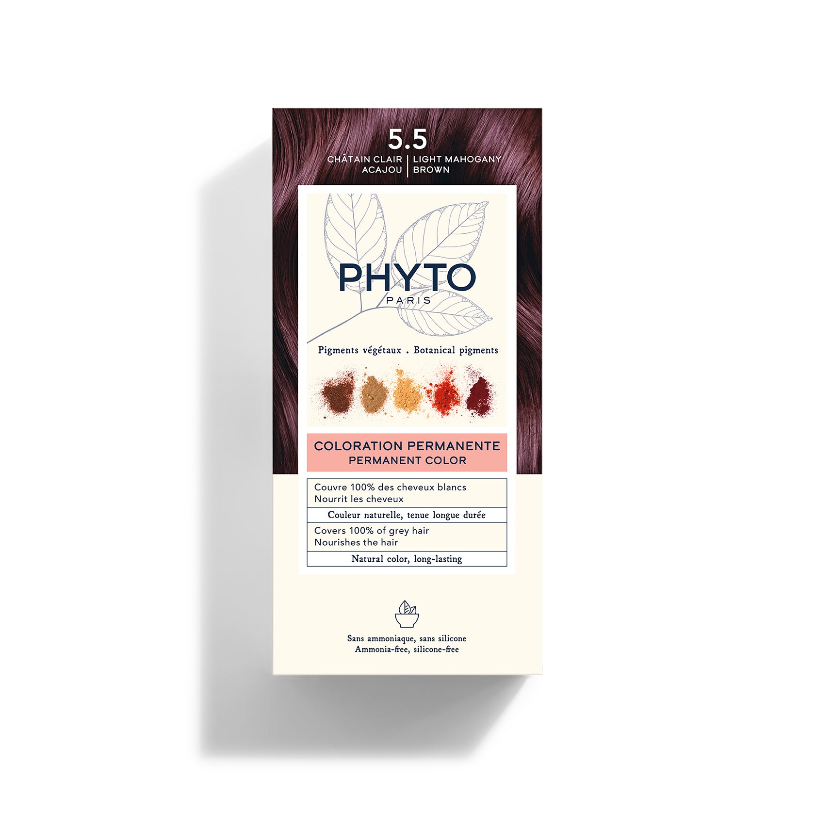 Phytocolor Permanent Color Shade 5.5 Light Mahogany Brown