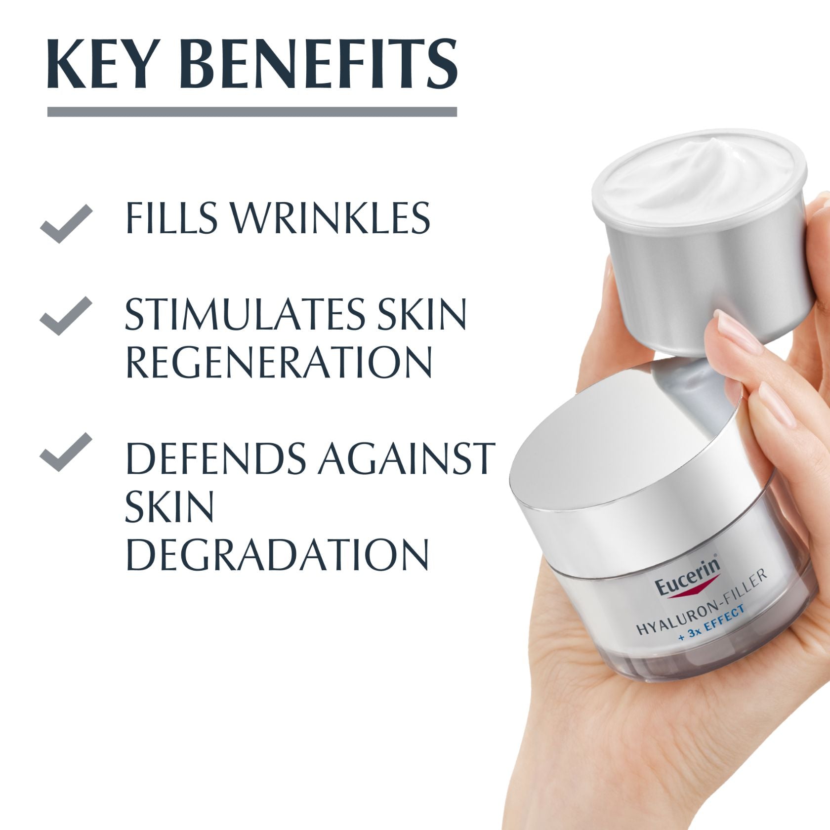 Eucerin Hyaluron-Filler 3x Effect Day Cream Dry Skin Refill SPF15 50ml (1.69floz)