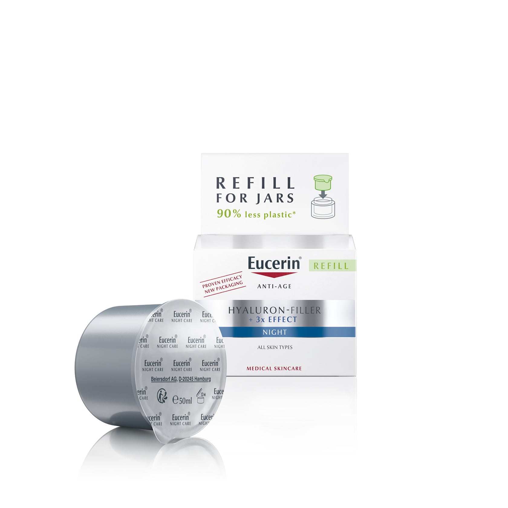 Eucerin Hyaluron-Filler 3x Effect Night Cream Refill 50ml (1.69floz)