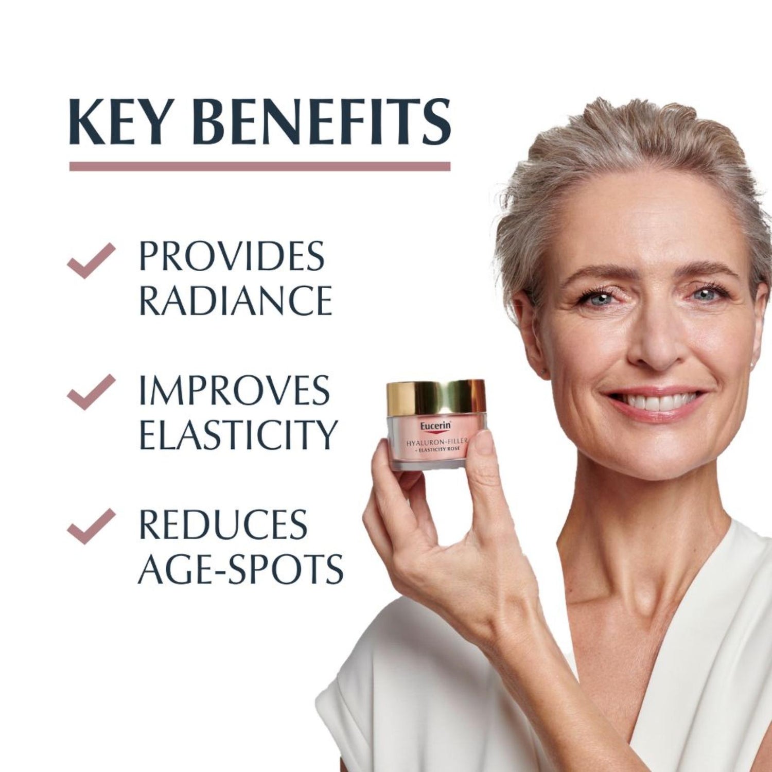 Eucerin Hyaluron-Filler + Elasticity Day Cream Rosé SPF30 50ml (1.69 fl oz)