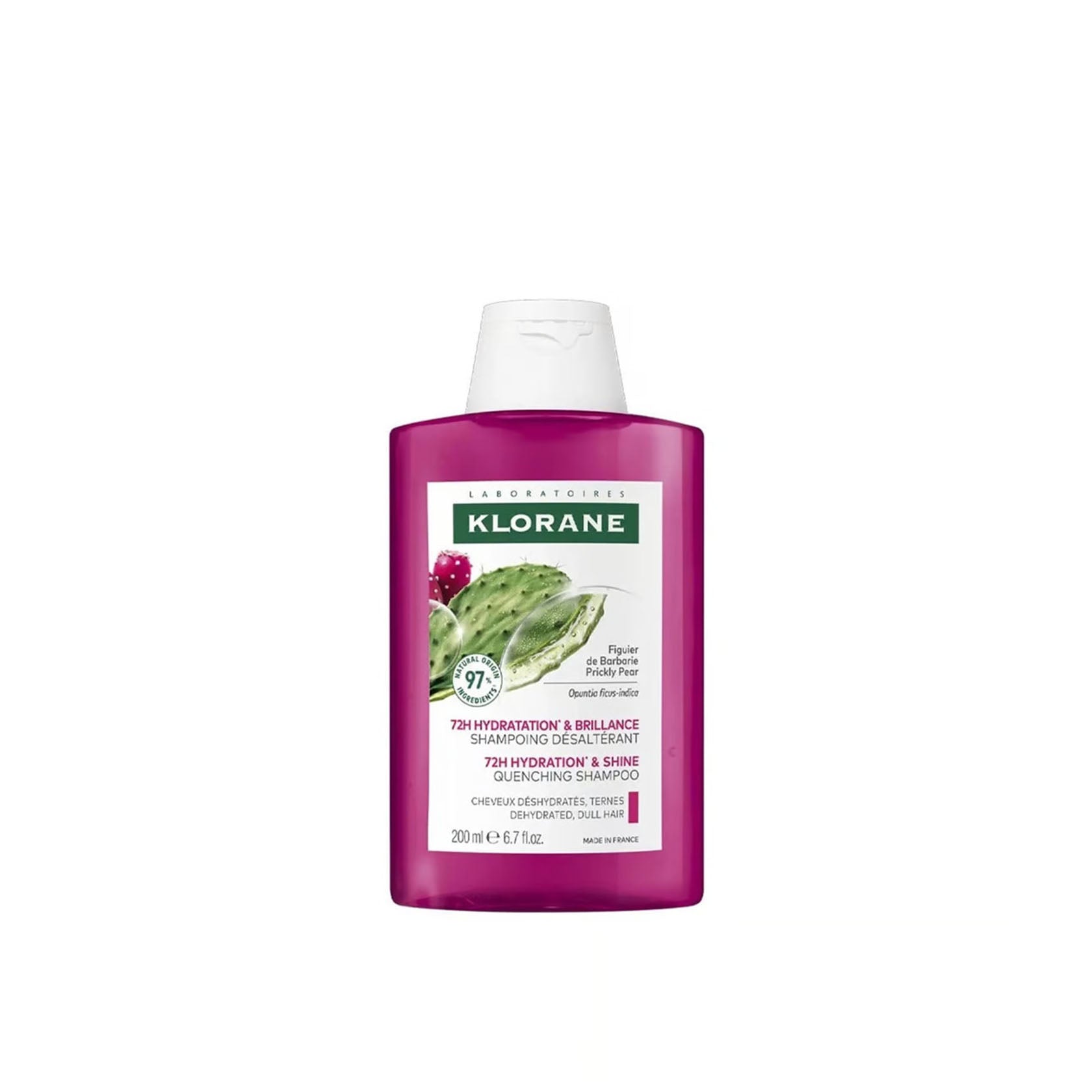 Klorane 72h Hydration & Shine Quenching Shampoo Prickly Pear 200ml (6.7floz)
