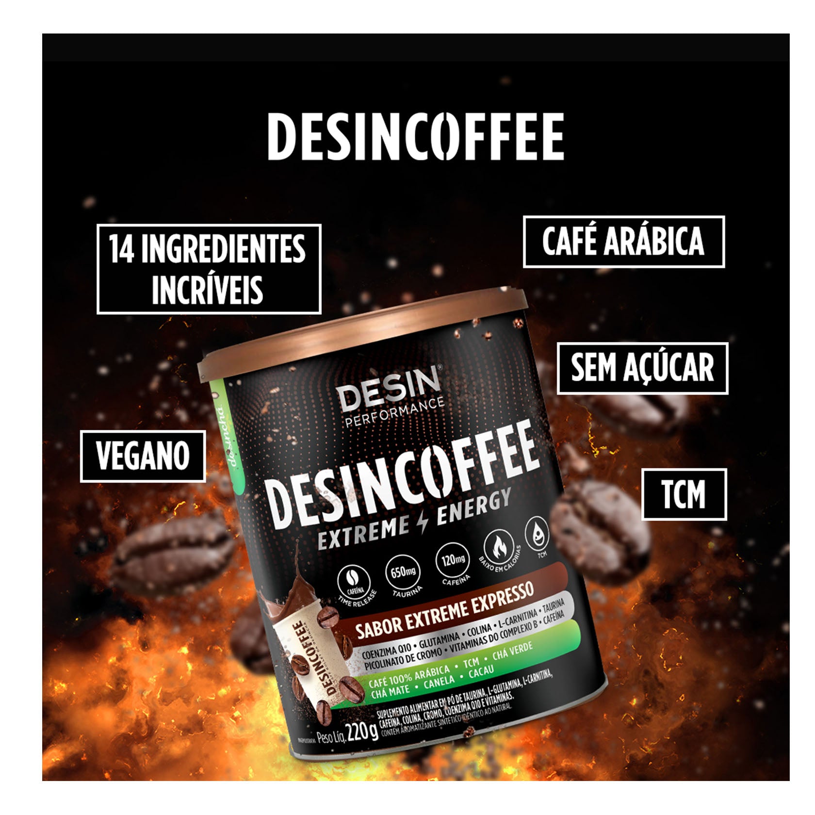 Desincoffee Café Sabor Espresso Extreme 220 gr