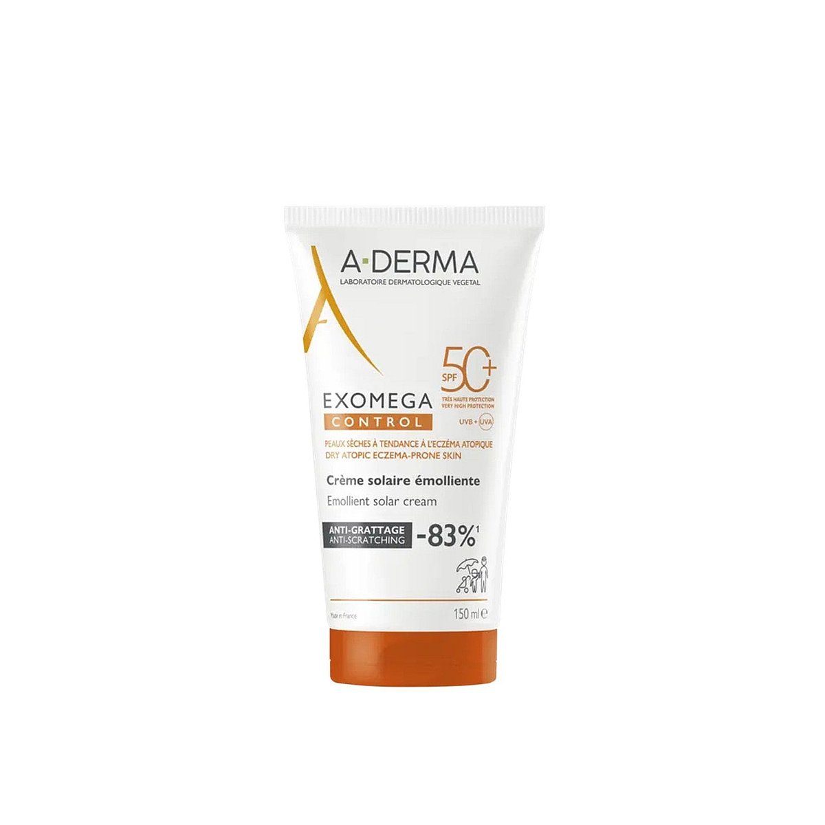 A-Derma Exomega Control Emollient Sun Cream SPF50+ 150 ml
