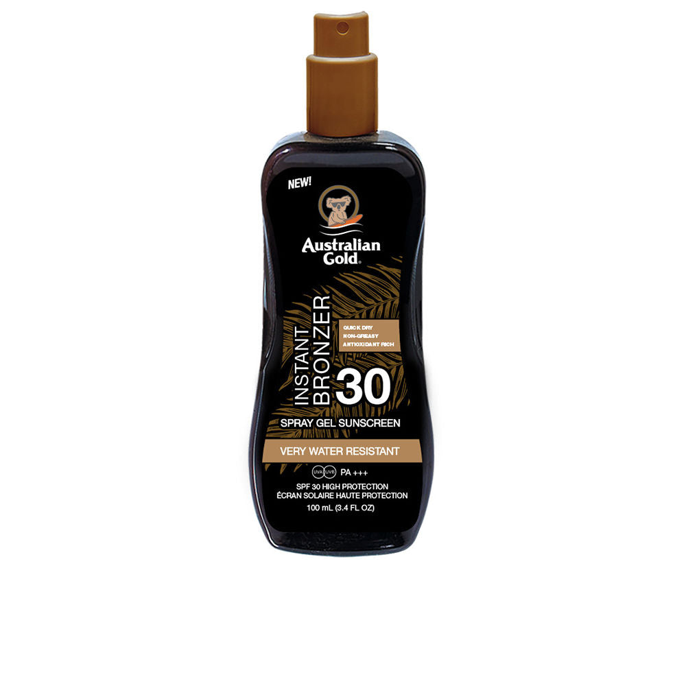 Australian Gold Sunscreen Spf30 Spray Gel With Instant Bronzer 100 Ml