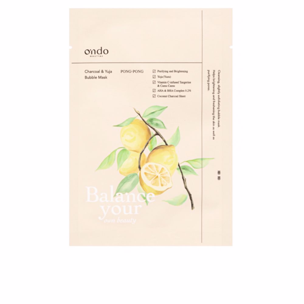 Ondo Beauty 36.5 Charcoal & Yuja Bubble Mask 25g