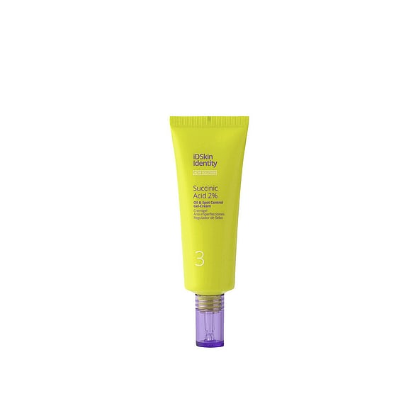 iD Skin Identity Acne Solution Succinic Acid 2% Gel-Cream mattifies, reduces blemishes, purifies pores
