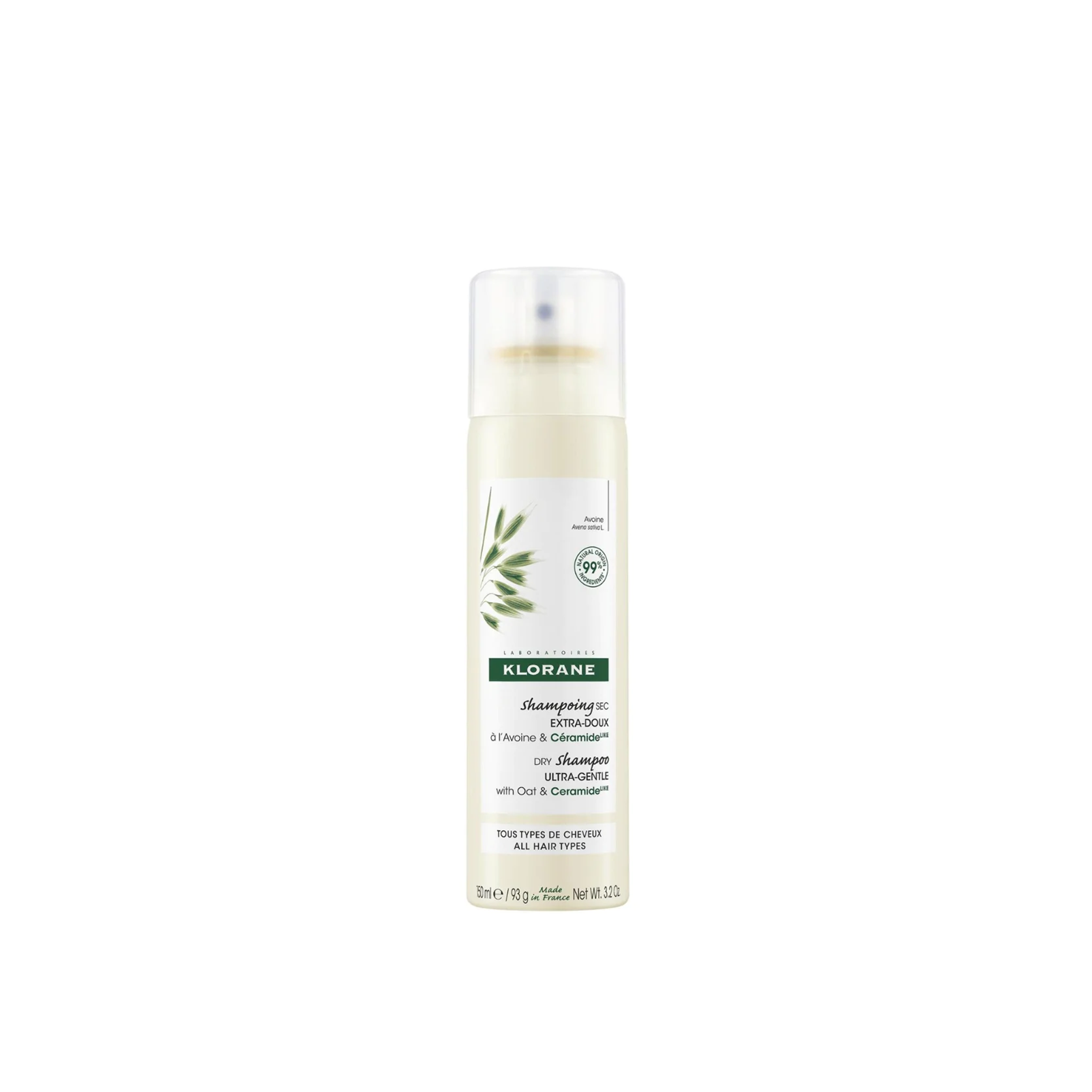 Klorane Extra-Gentle Dry Shampoo with Oat Milk 150 ml