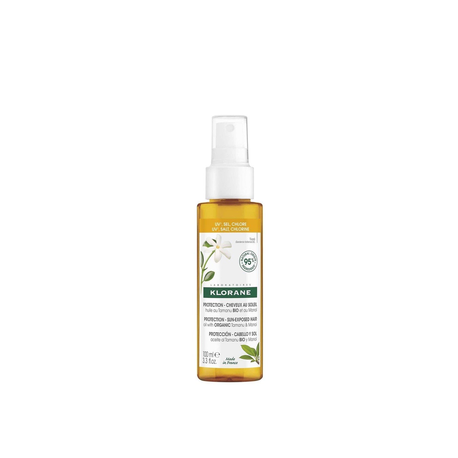 Klorane Protection Sun-Exposed Hair Oil with Tamanu & Monoi 100ml