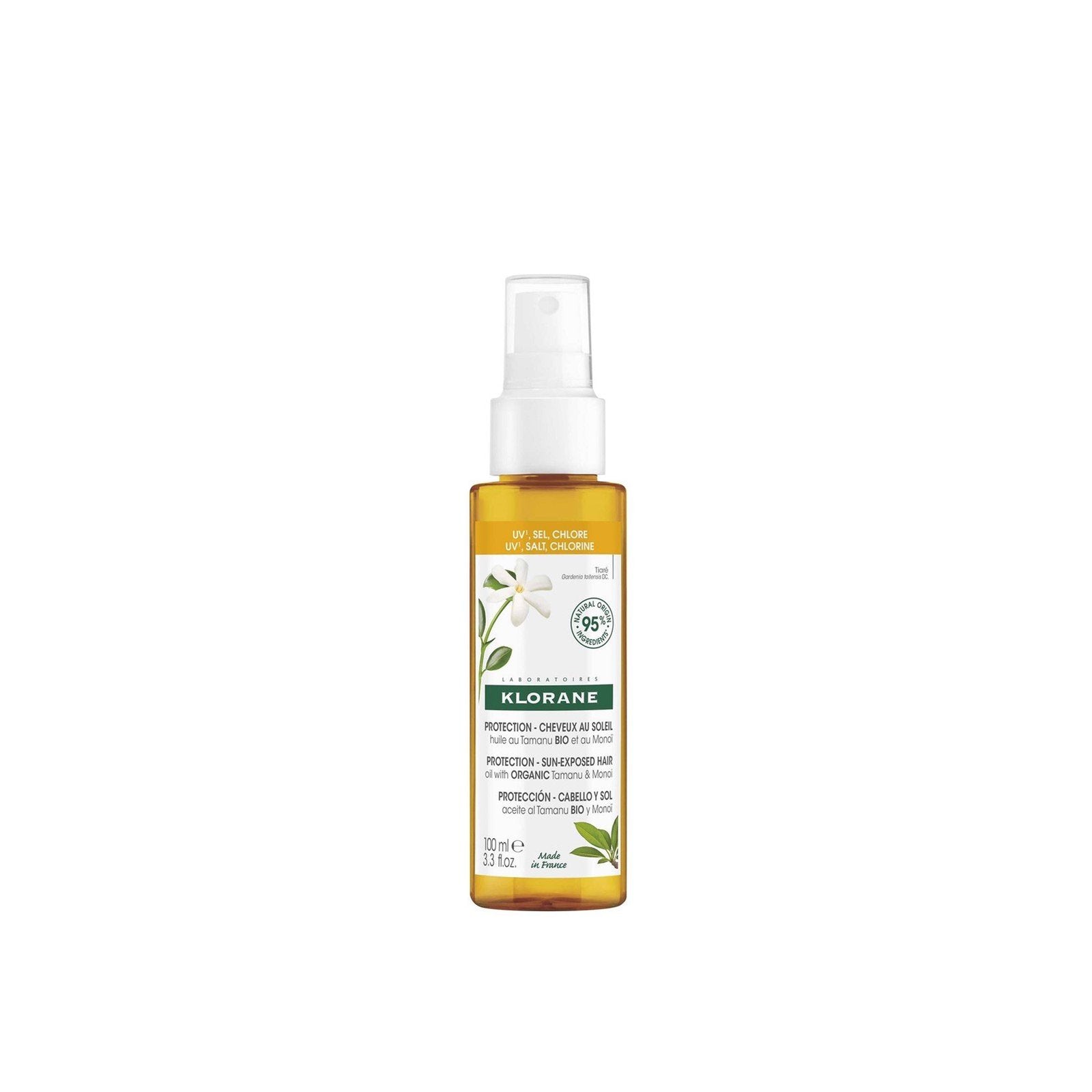 Klorane Protection Sun-Exposed Hair Oil with Tamanu & Monoi 100ml