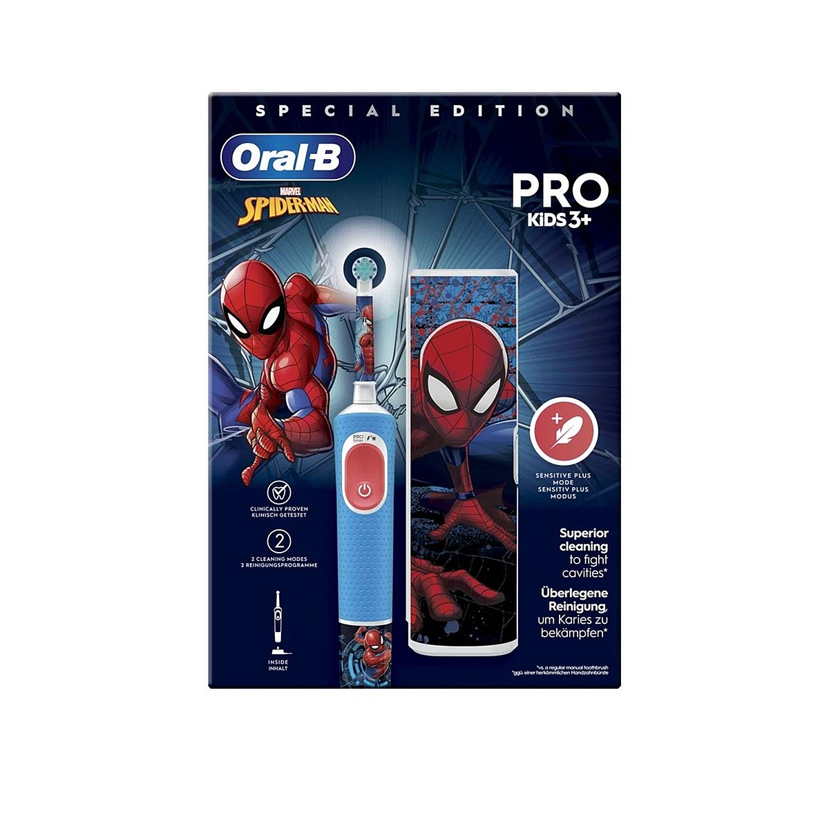 Oral-B Vitality Pro Kids 3+ Escova de Dentes Elétrica Spider-Man