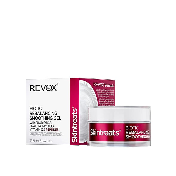 Revox B77 Skintreats Biotic Rebalancing Smoothing Gel 50ml hydrates, mattifies, and controls oil