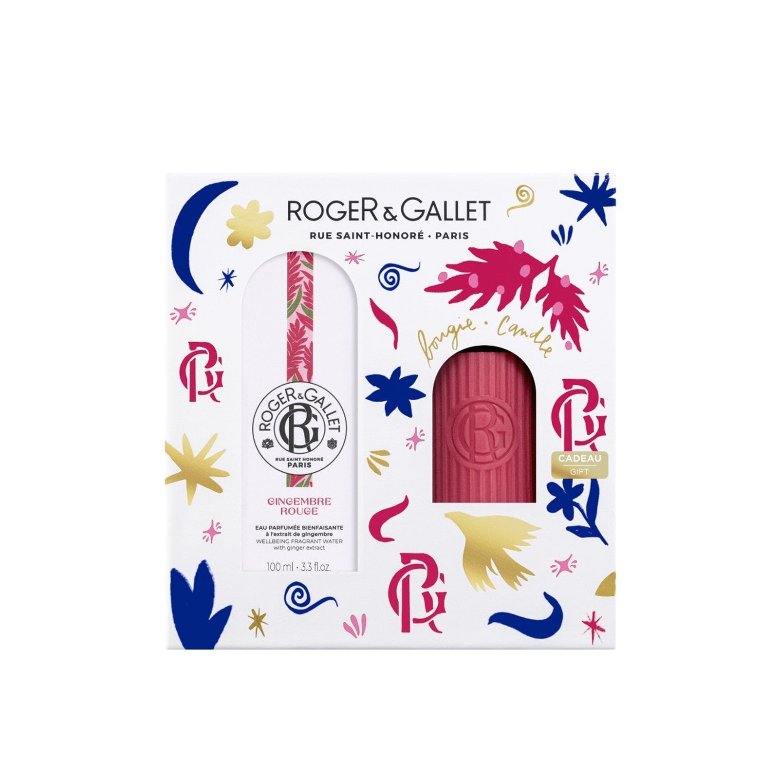 Roger&Gallet Gingembre Rouge Wellbeing Fragrant Water + Scented Candle Set