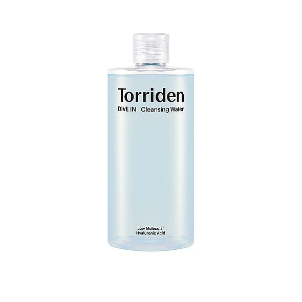 Torriden DIVE-IN Low Molecular Hyaluronic Acid Cleansing Water removes makeup and nourishes sensitive skin