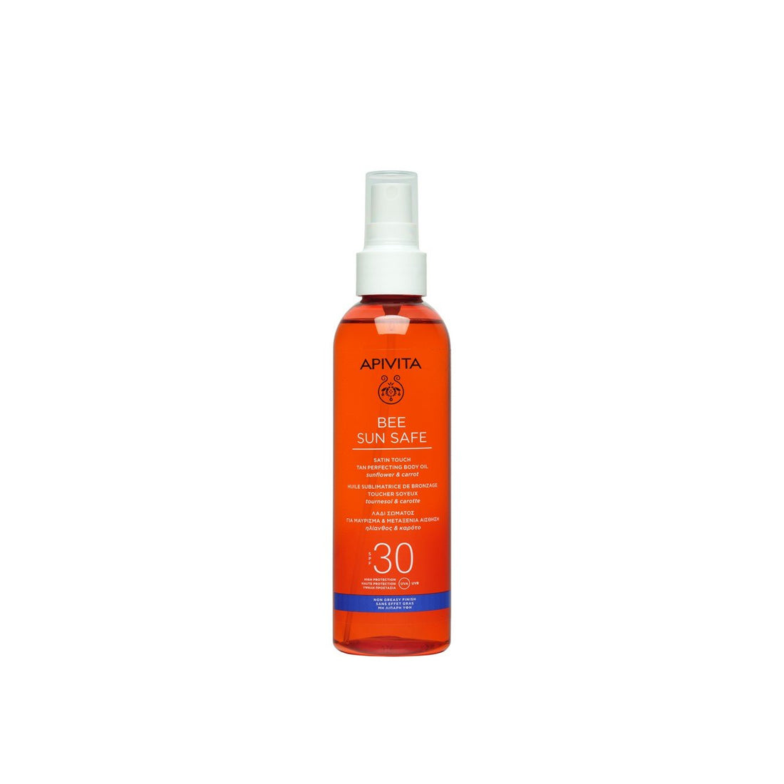 APIVITA Bee Sun Safe Satin Touch Tan Perfecting Body Oil SPF30 200ml