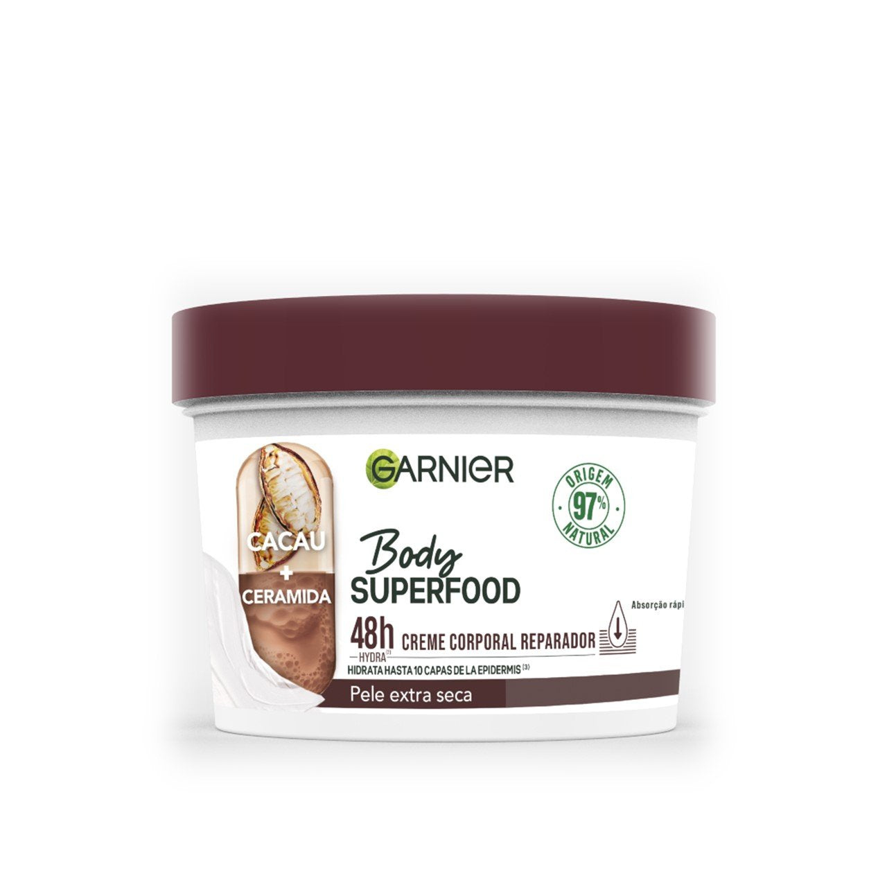 Garnier Body Superfood 48h Creme Reparador Cacau 380ml