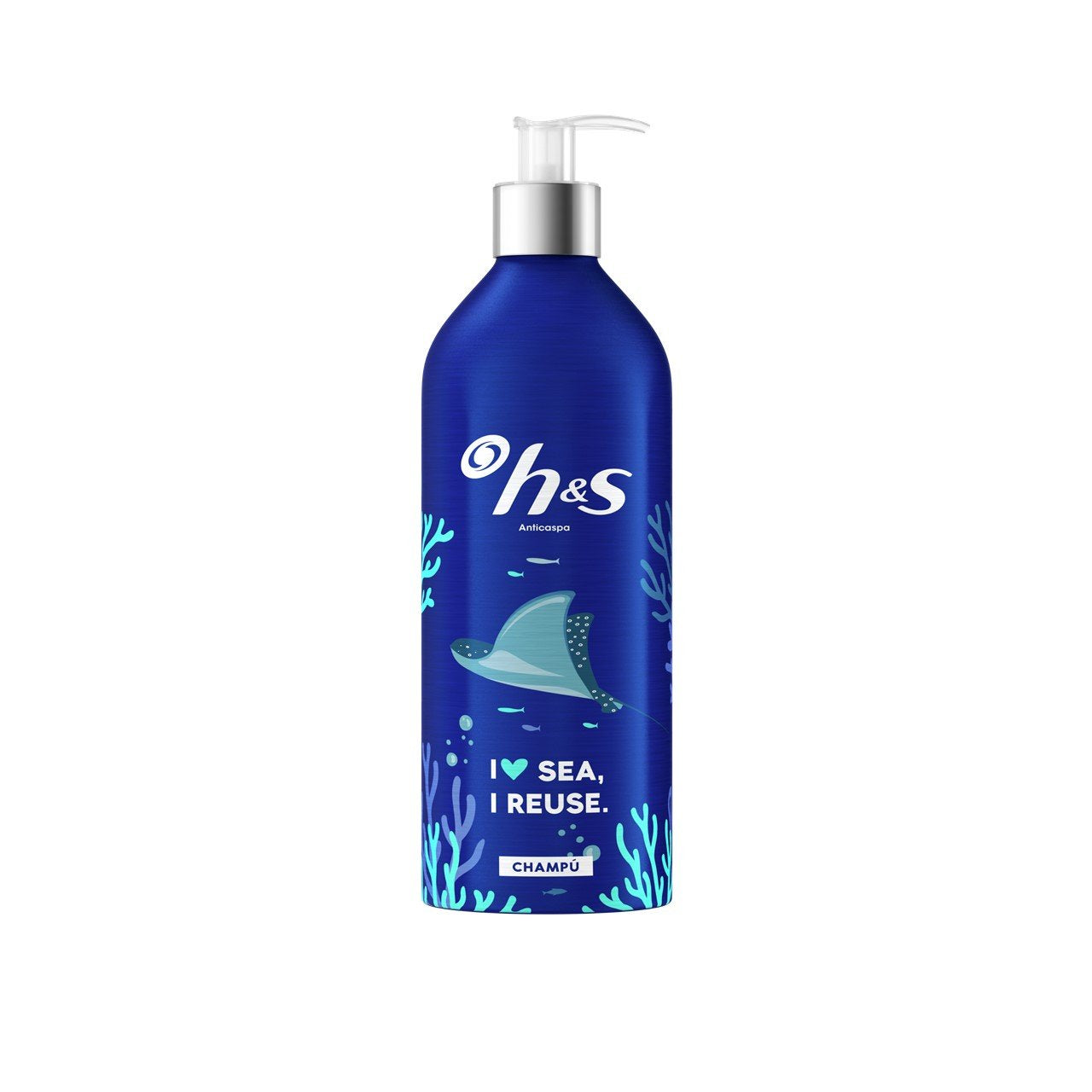 Frasco de xampu limpo clássico recarregável H&S 430 ml