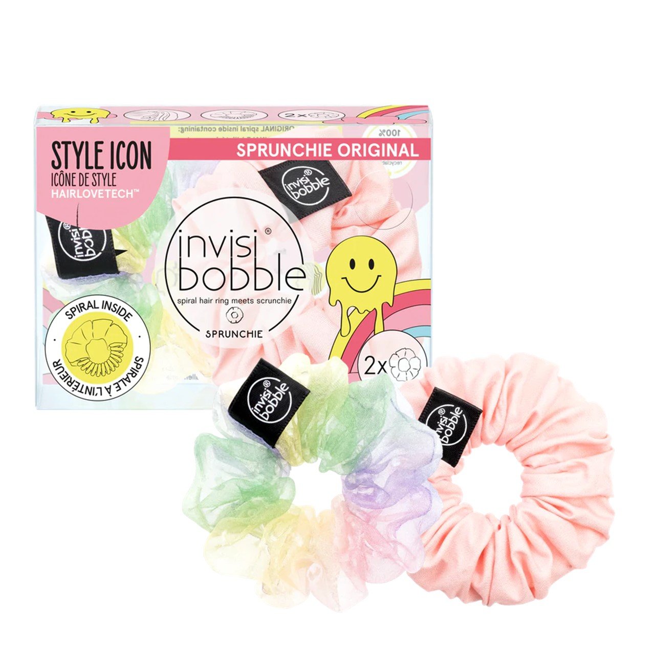Invisibobble Sprunchie Retro Dreamin Hue-Man Love x2