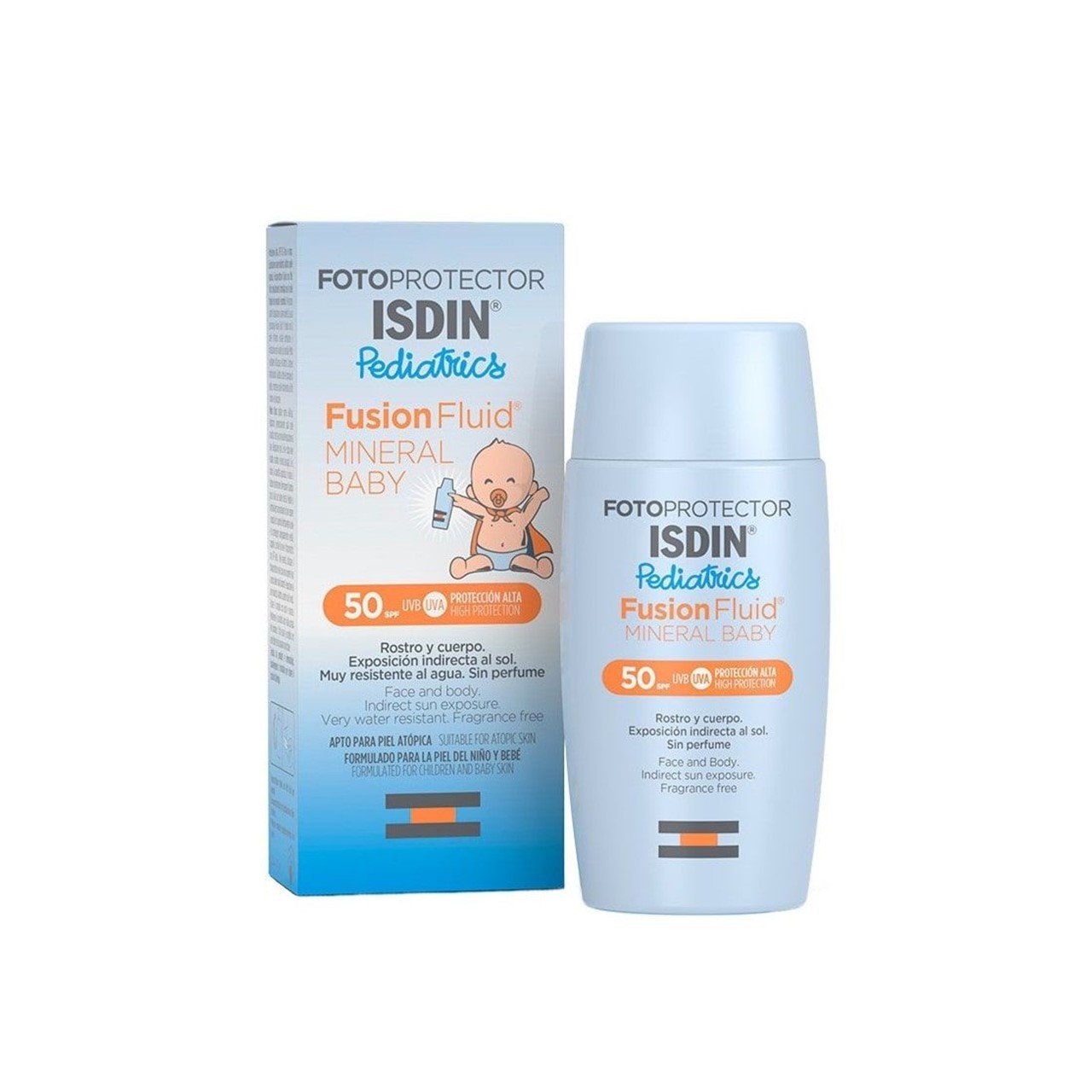 ISDIN Fotoprotetor Pediátrico Fusion Fluid Mineral Baby SPF50+ 50ml